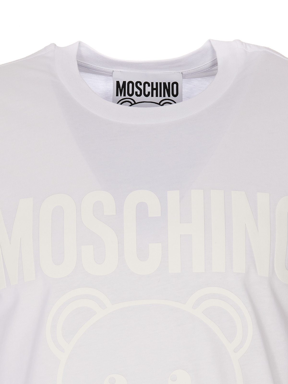 Shop Moschino Cotton T-shirt In Blanco