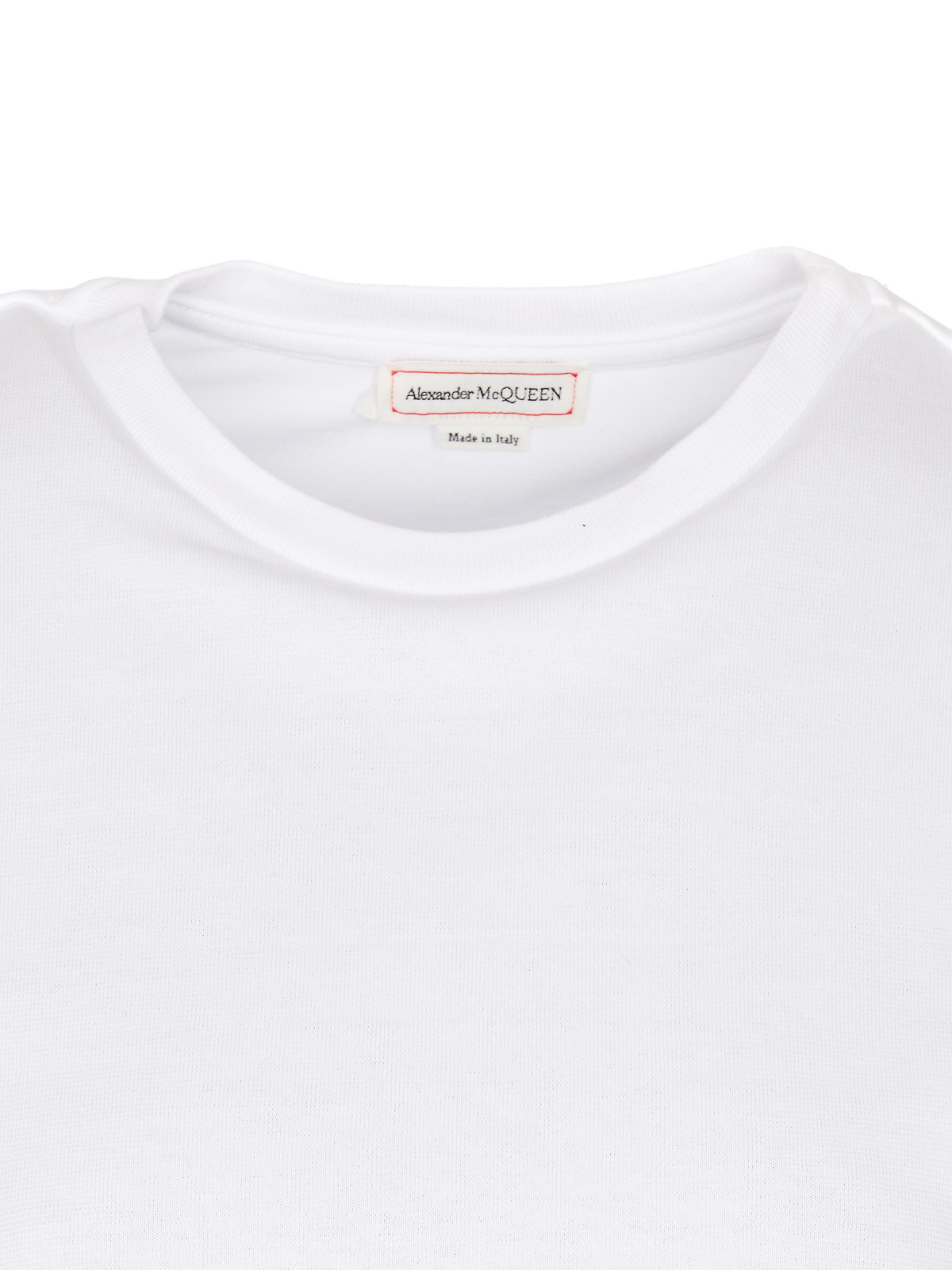 Shop Alexander Mcqueen Cotton T-shirt In Blanco