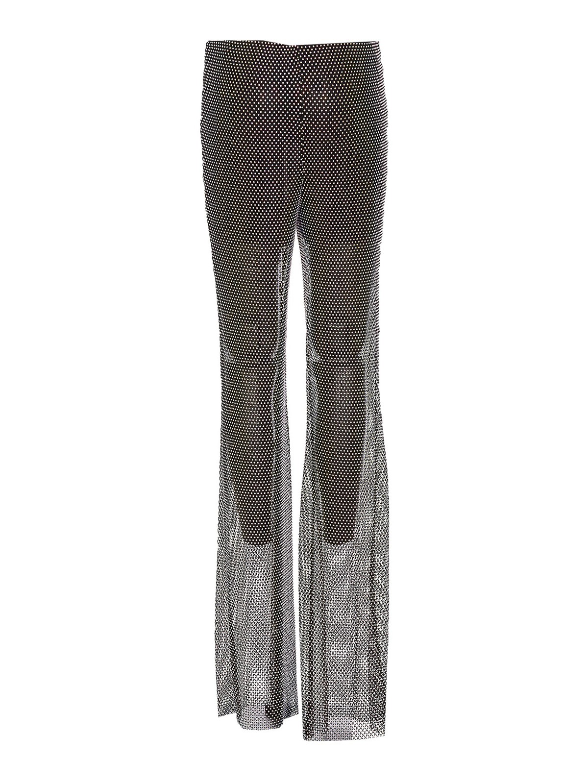 Rotate Birger Christensen Stretch Fabric Trousers In Black