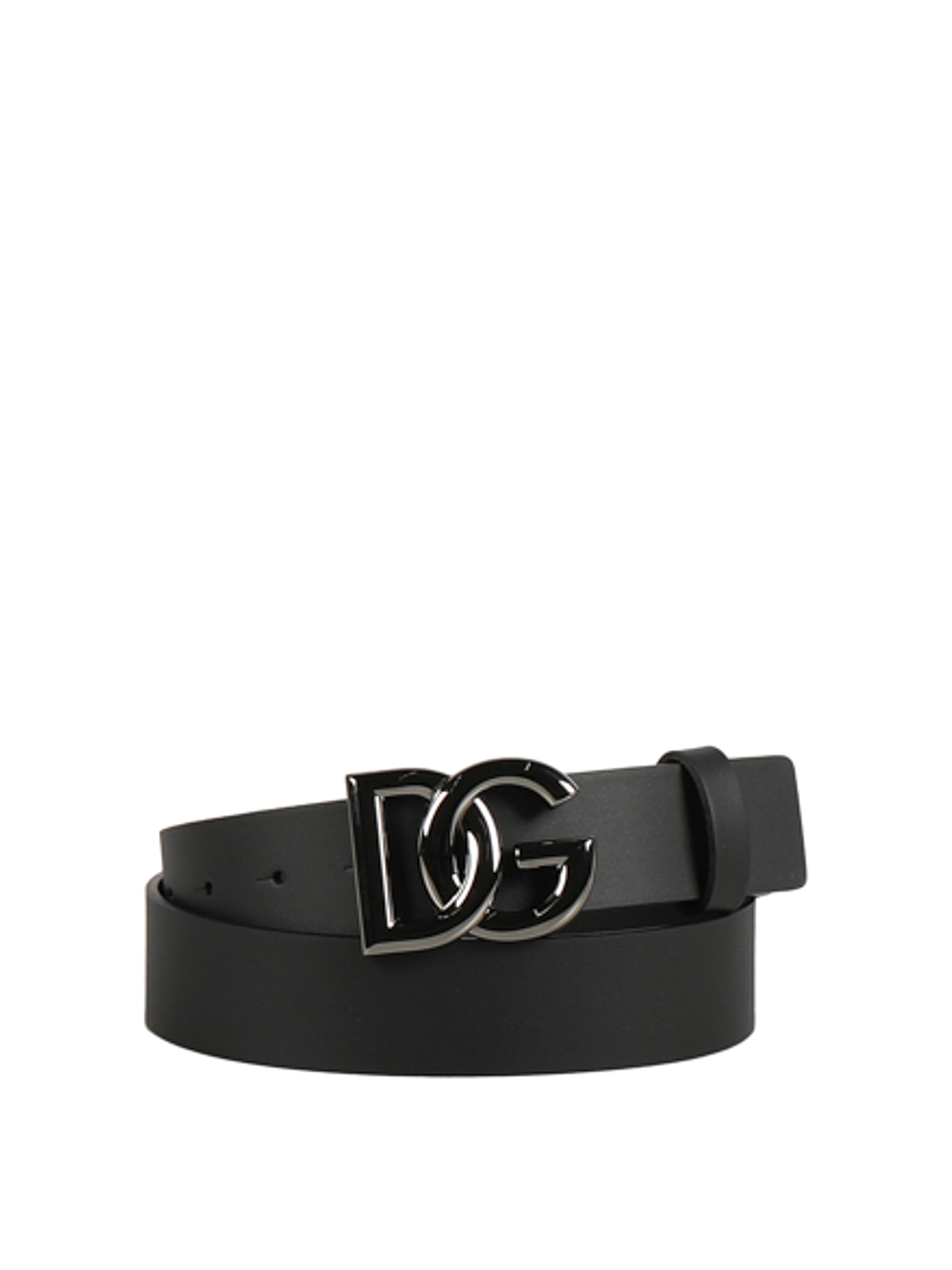 Dolce & Gabbana Logoed Bukle Belt In Negro