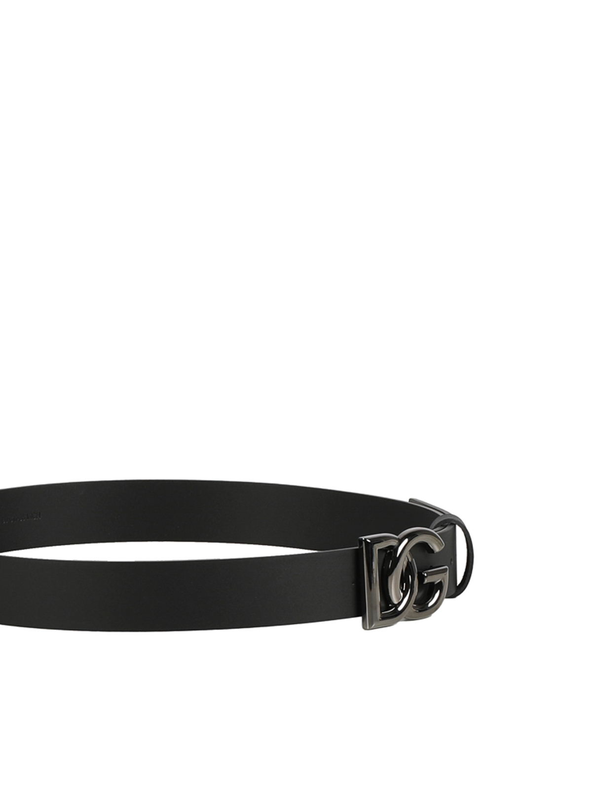 Shop Dolce & Gabbana Logoed Bukle Belt In Negro