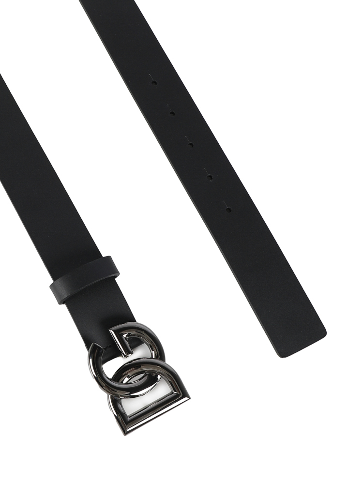 Shop Dolce & Gabbana Logoed Bukle Belt In Negro