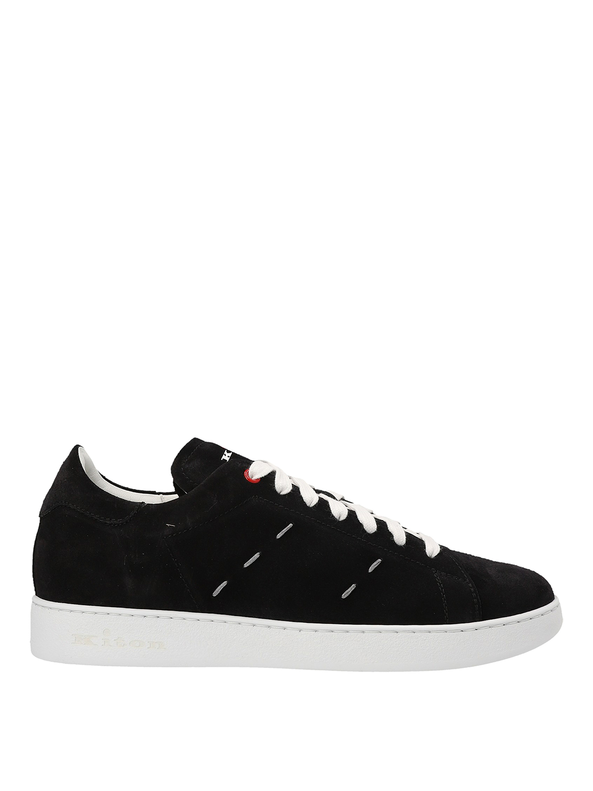 Kiton MENS Suede Low Top Black Sneaker Fits - Sneakers Cotton Black | Kiton main image 2