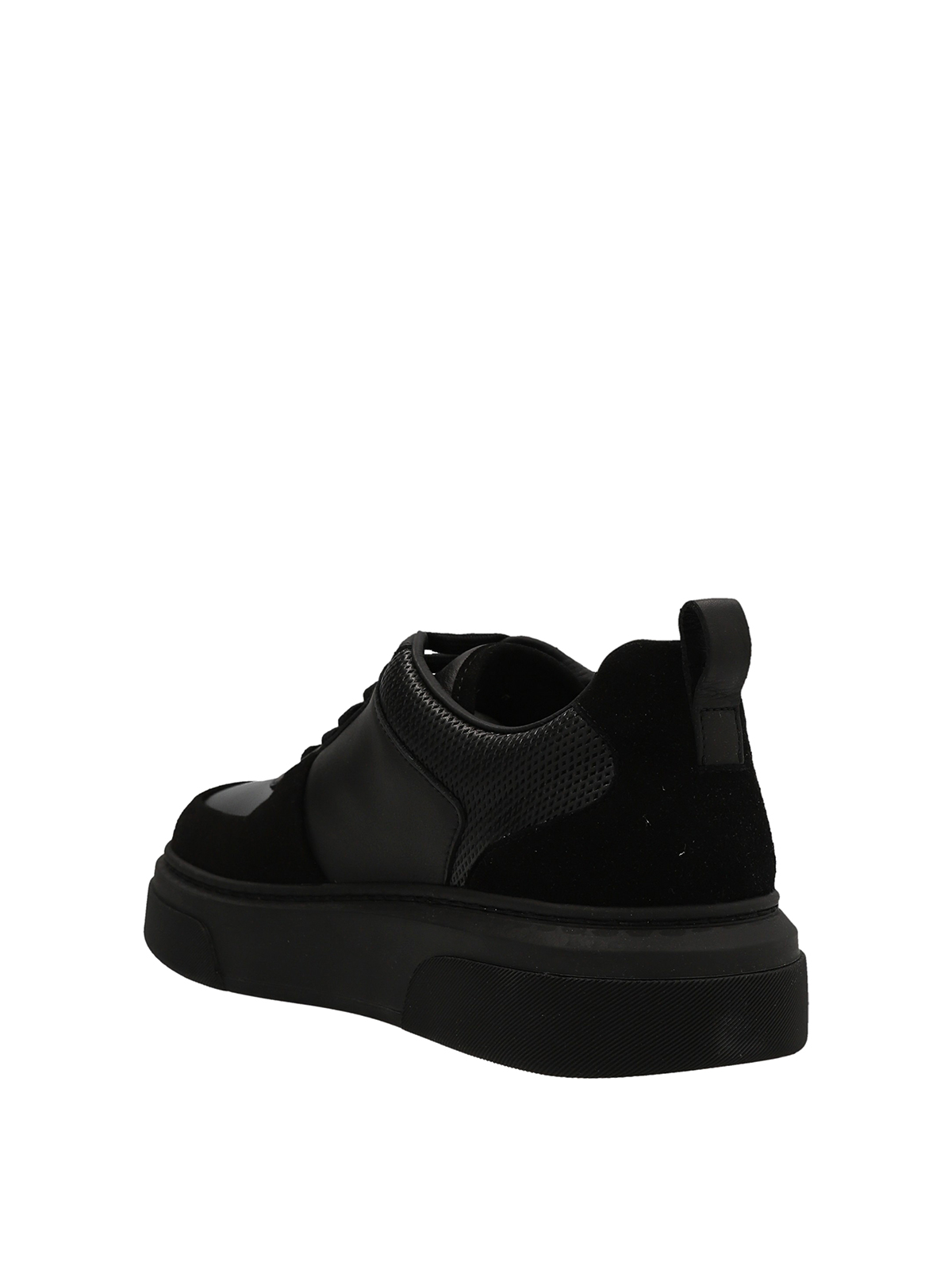 スニーカー SALVATORE FERRAGAMO Black Leather Cassina Sneakers Ferragamo 'cassina' Black Leather Blend Sneakers | italist