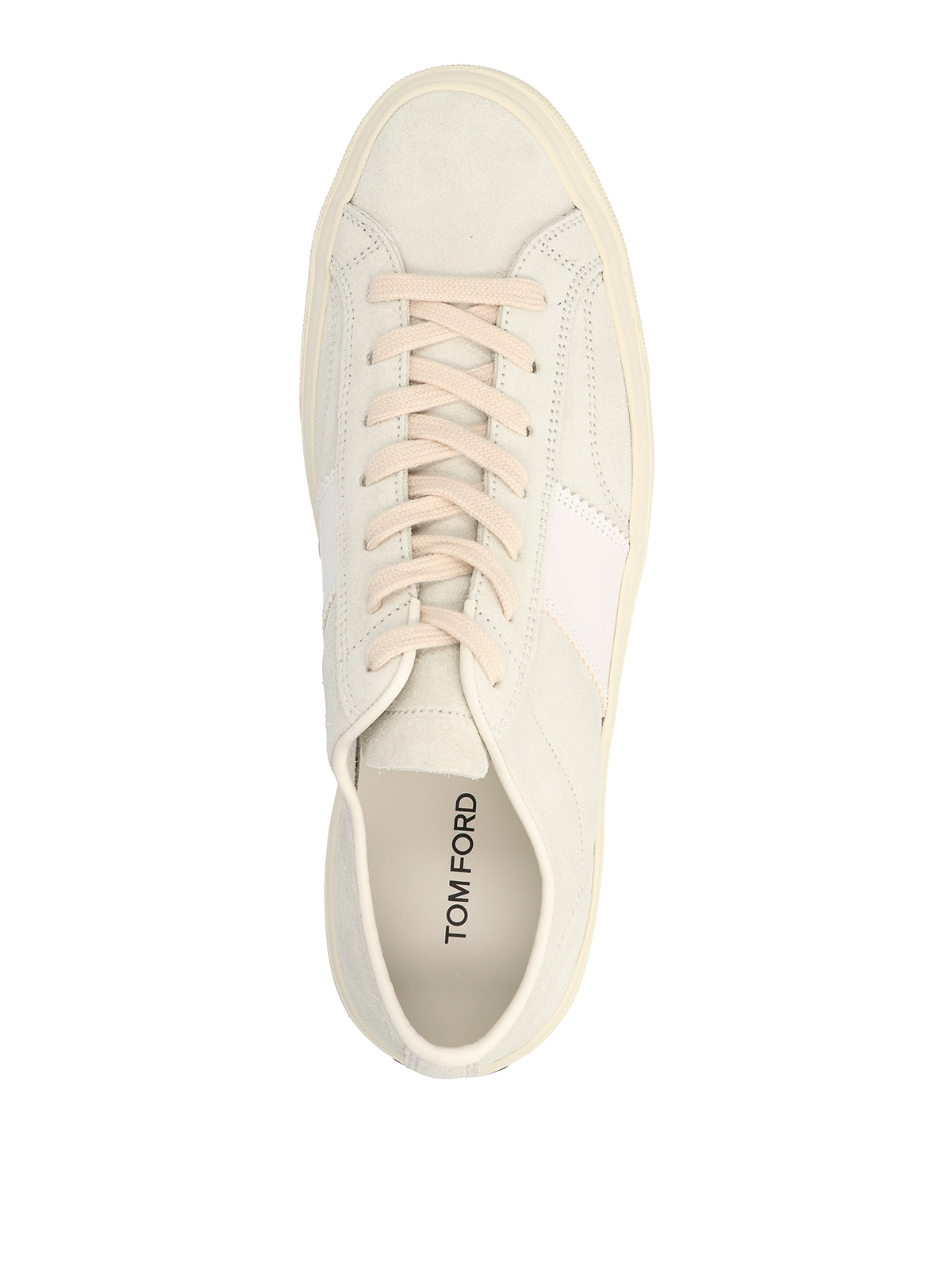 Shop Tom Ford Suede Sneakers In Blanco