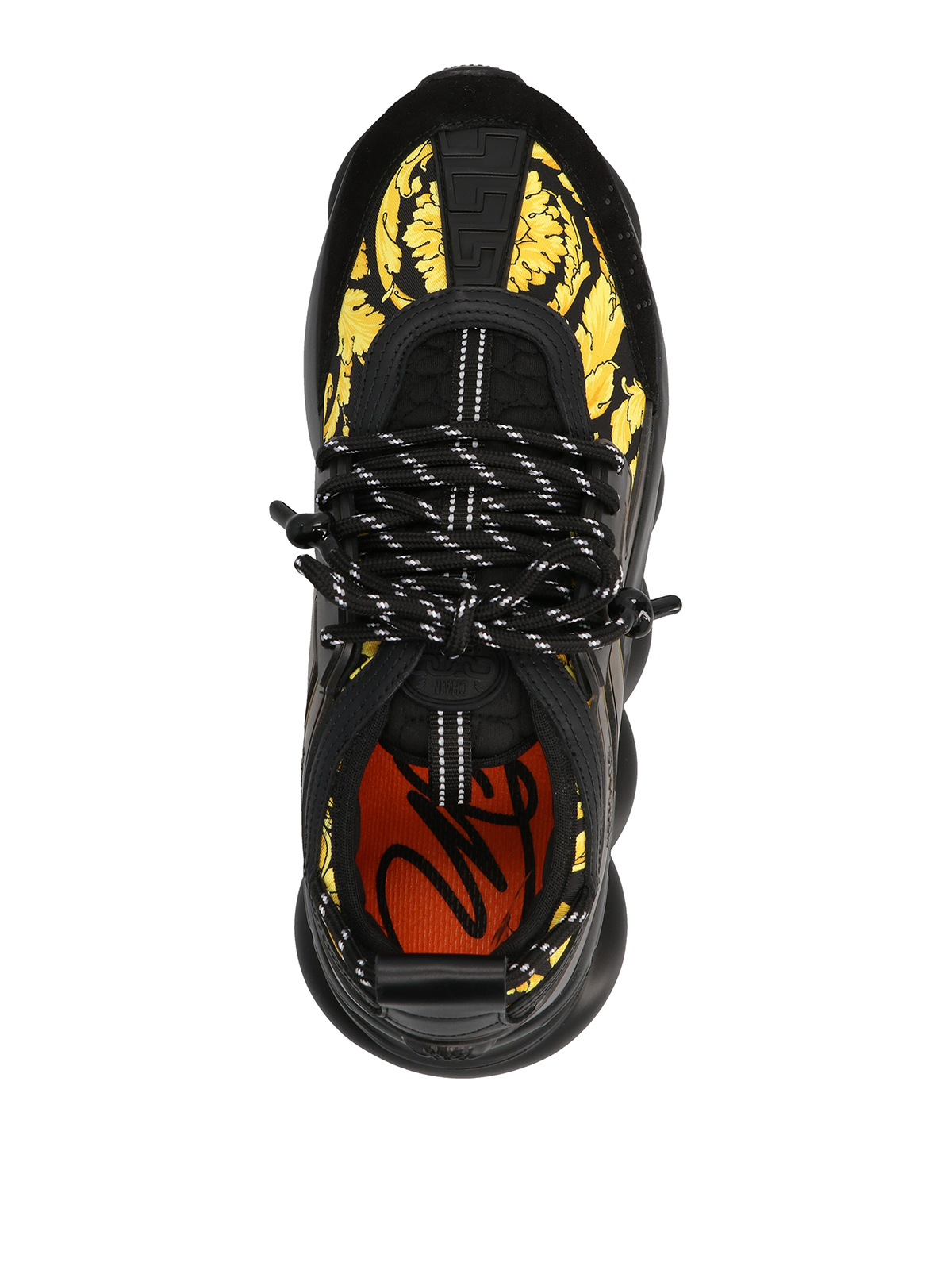 Shop Versace Chain Reaction Heritage Baroque-Print Sneakers