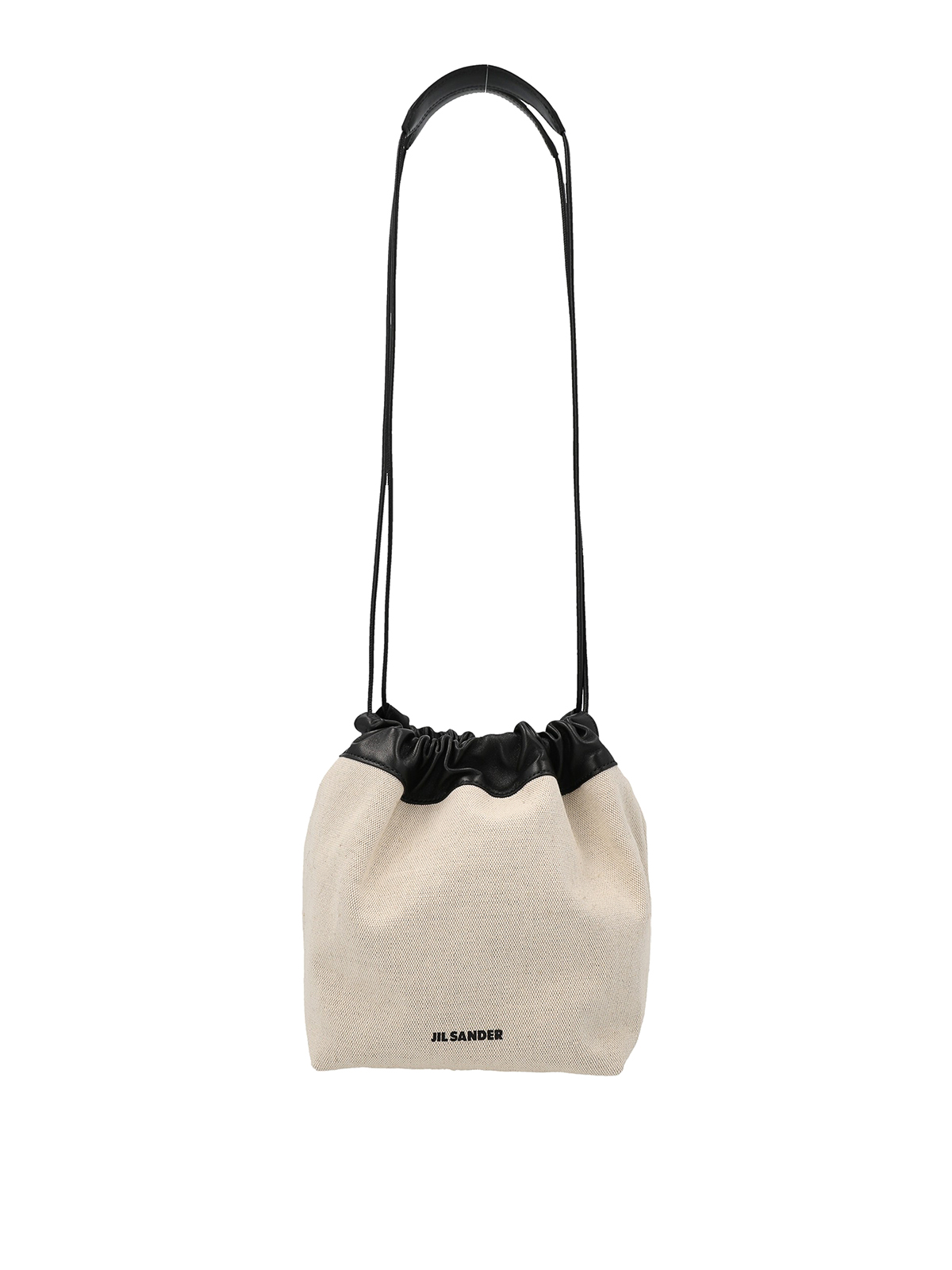 Shop Jil Sander Dumpling Bucket Bag In White