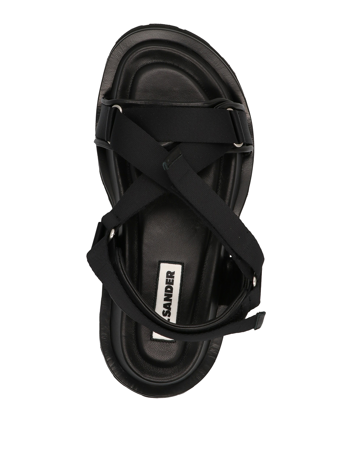 Shop Jil Sander Oversize Sandals In Black