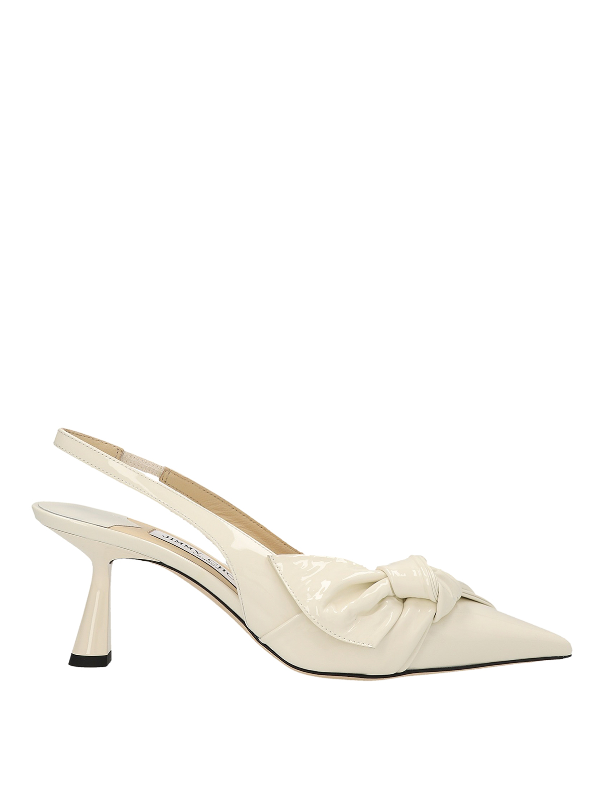 38 Jimmy Choo Elinor 45 パンプス　ホワイト ローヒール Jimmy Choo Elinor slingbacks - White - Women|ELINORSB65SOPLATTE