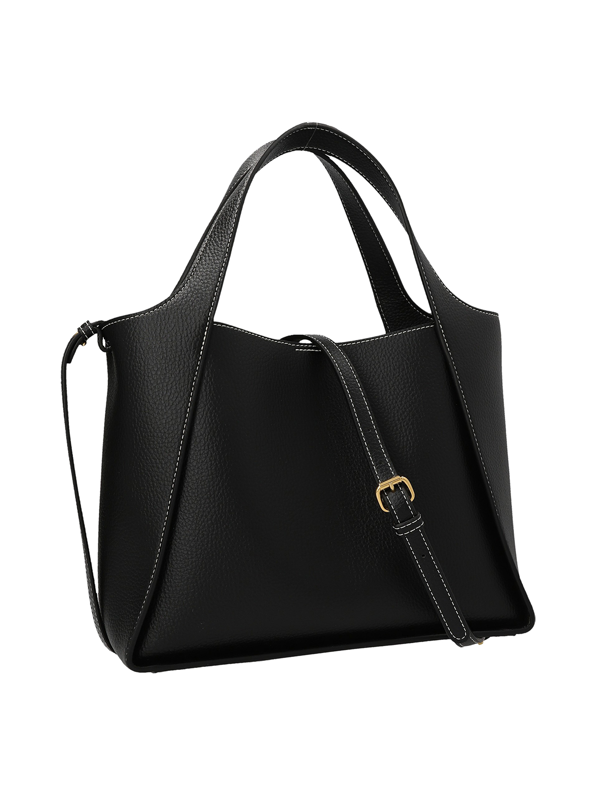 Shop Stella Mccartney Grainy Mat Handbag In Negro