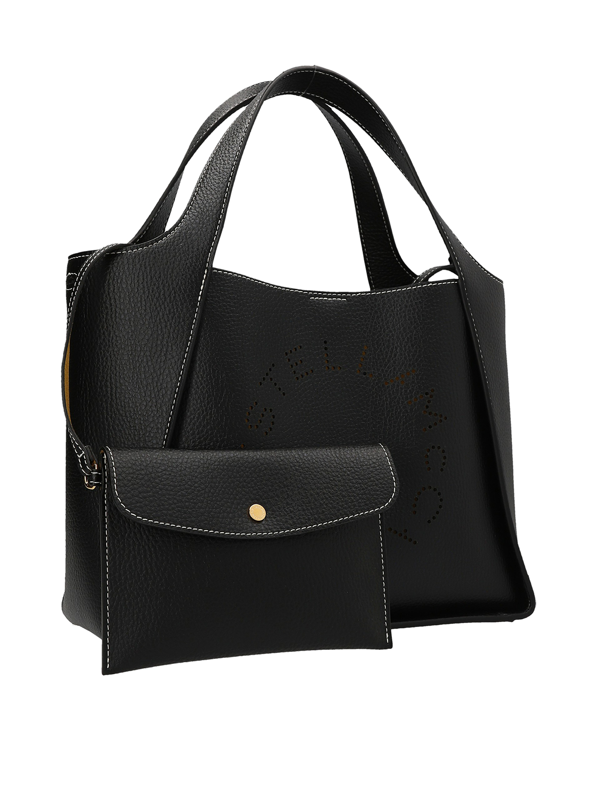 Shop Stella Mccartney Grainy Mat Handbag In Negro