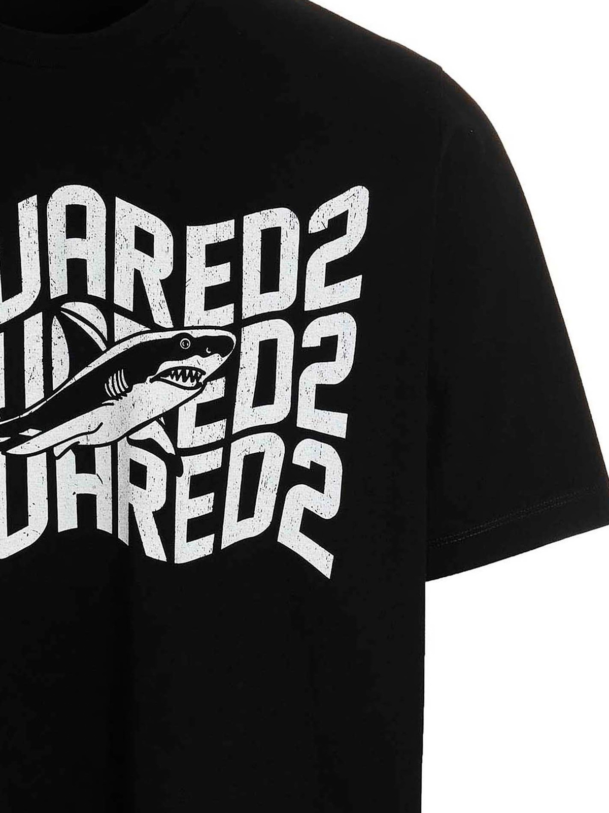 Shop Dsquared2 Shark Slouch T-shirt In Black