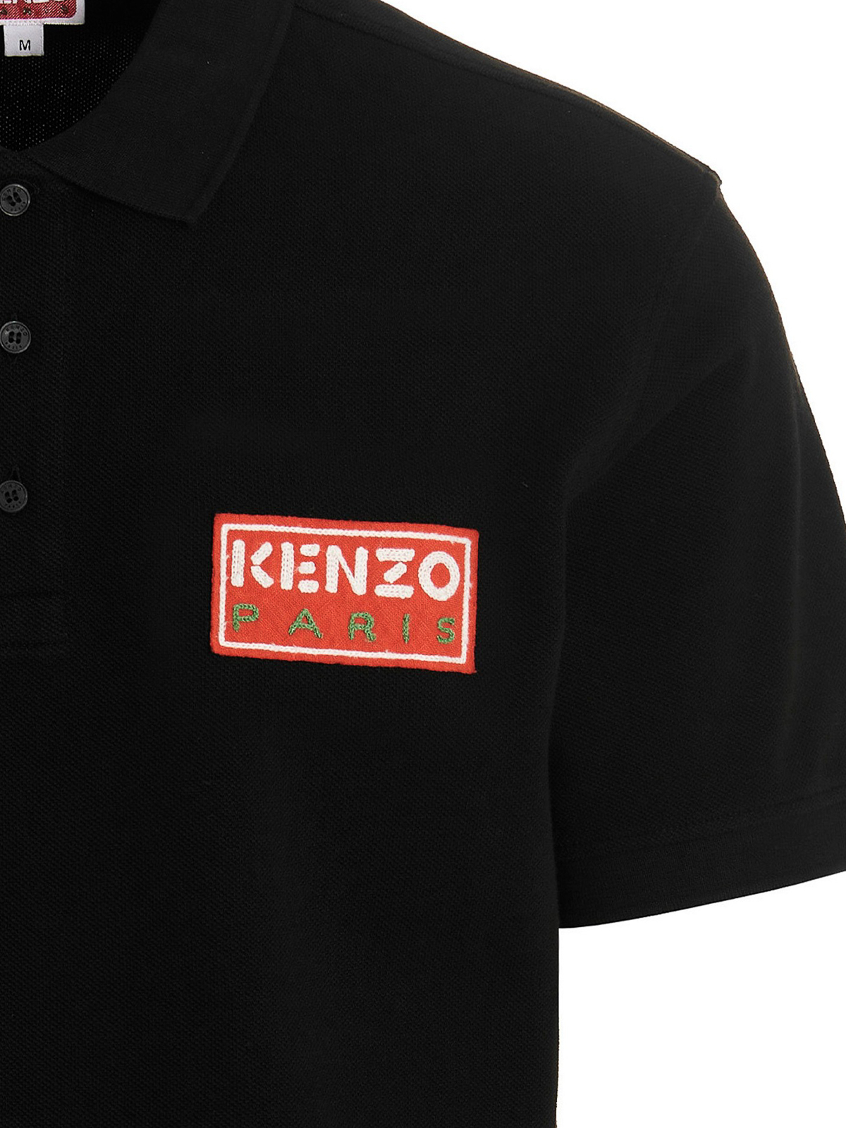 Shop Kenzo Cotton Polo In Black