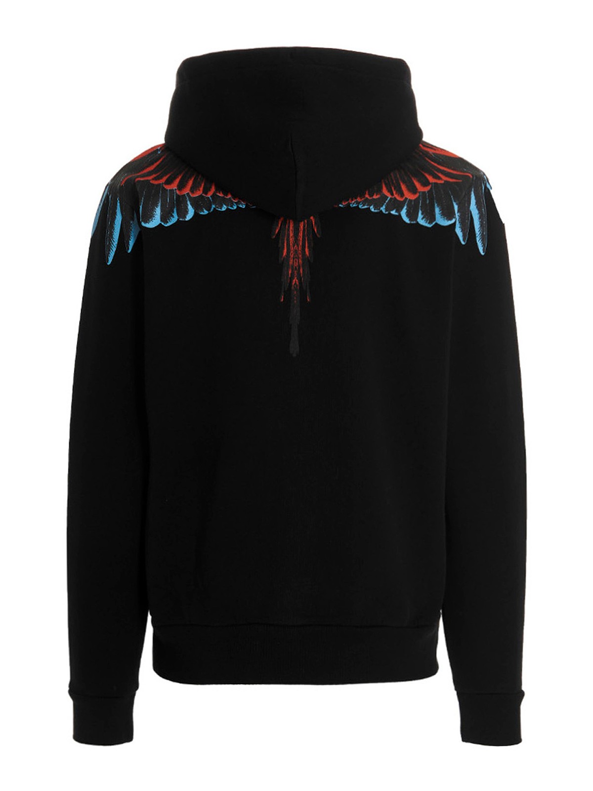 Shop Marcelo Burlon County Of Milan Icon Wings Hoodie  With Pouch Pocket In Black