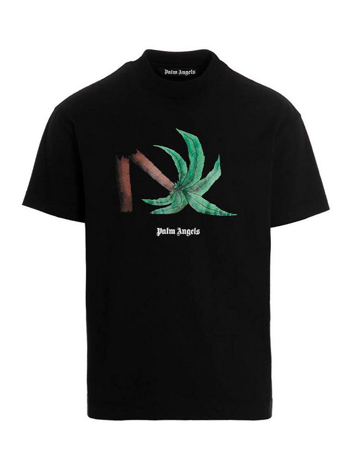 Palm Angels T-shirt broken palm - Black | PMAA001C99JER0131055