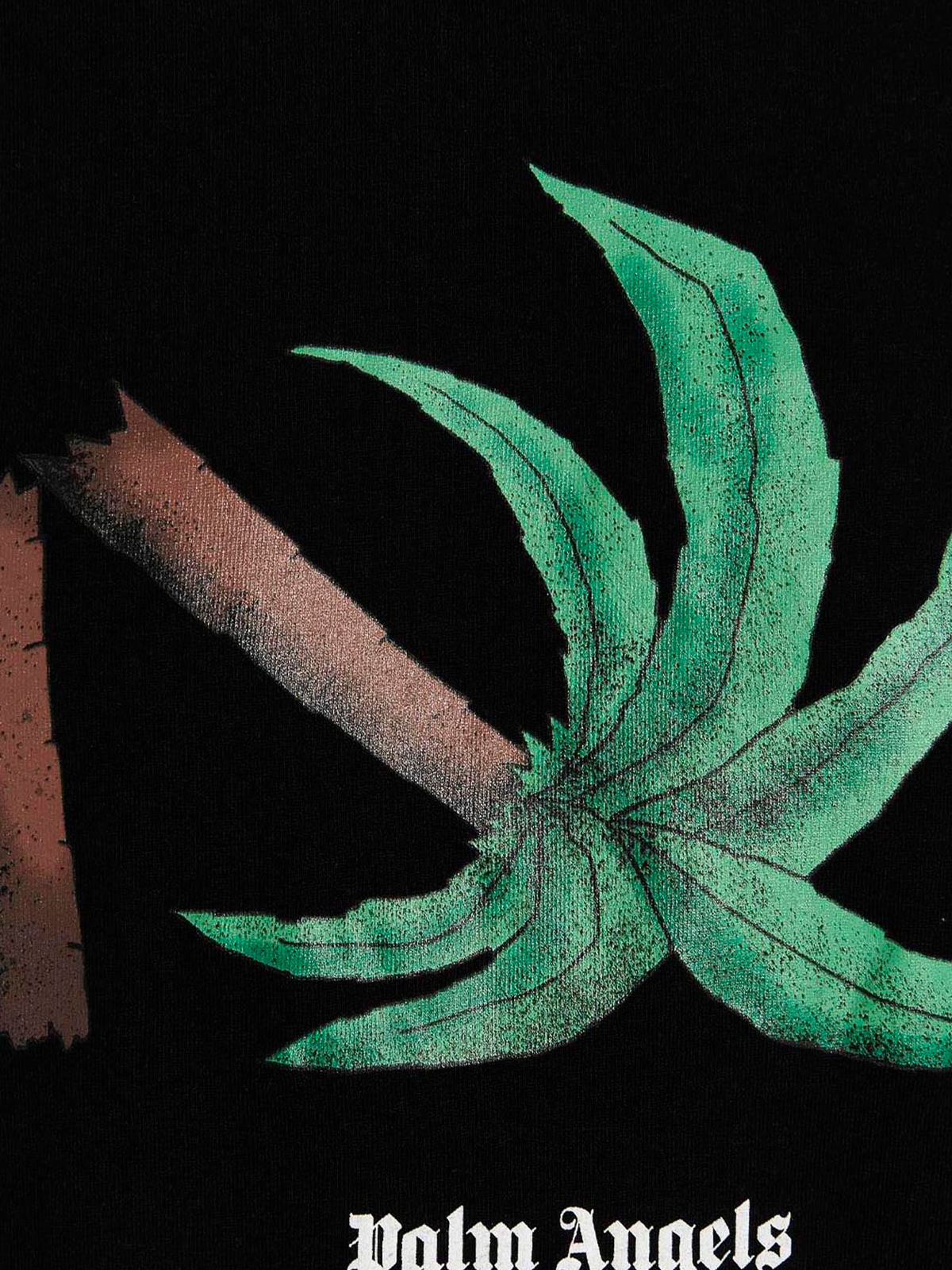 Palm Angels T-shirt broken palm - Black | PMAA001C99JER0131055