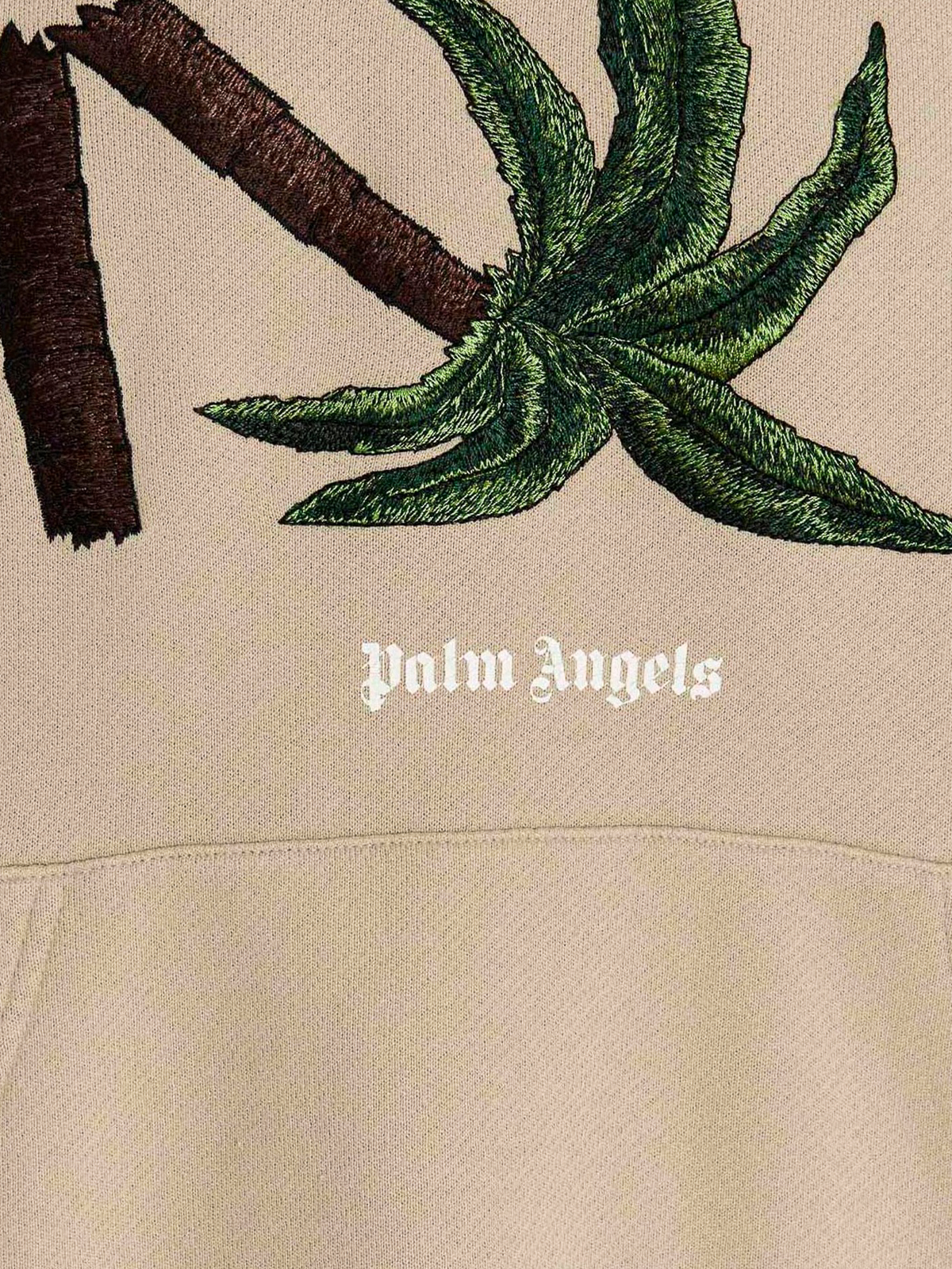 Shop Palm Angels Sudadera - Broken Palm In Beige
