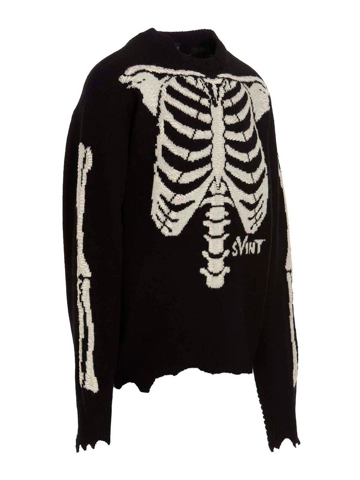 SAINT Mxxxxxx クルーネック黒ニット