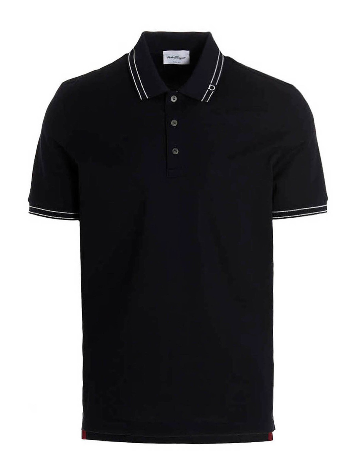 Ferragamo Embroidered logo polo shirt - Blue - Men | 0698228NAVY