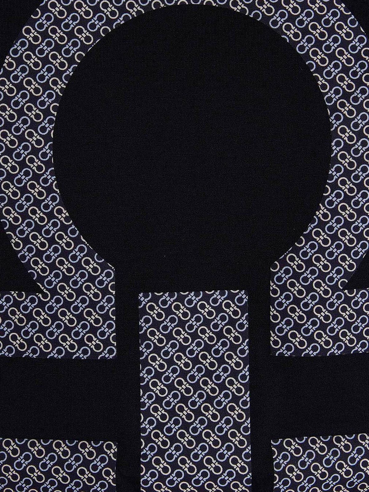 Ferragamo T-shirt with front gancio logo - Blue Ferragamo T-shirt with front gancio logo - Blue