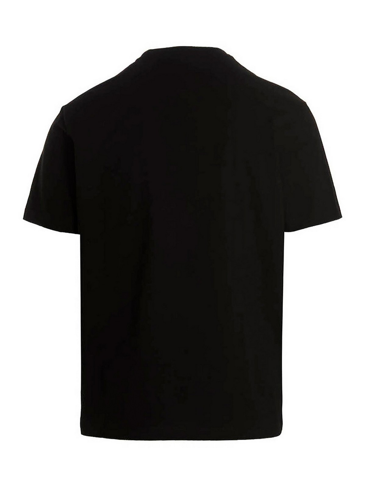 Shop Versace Statue Crewneck Cotton T-shirt In Negro