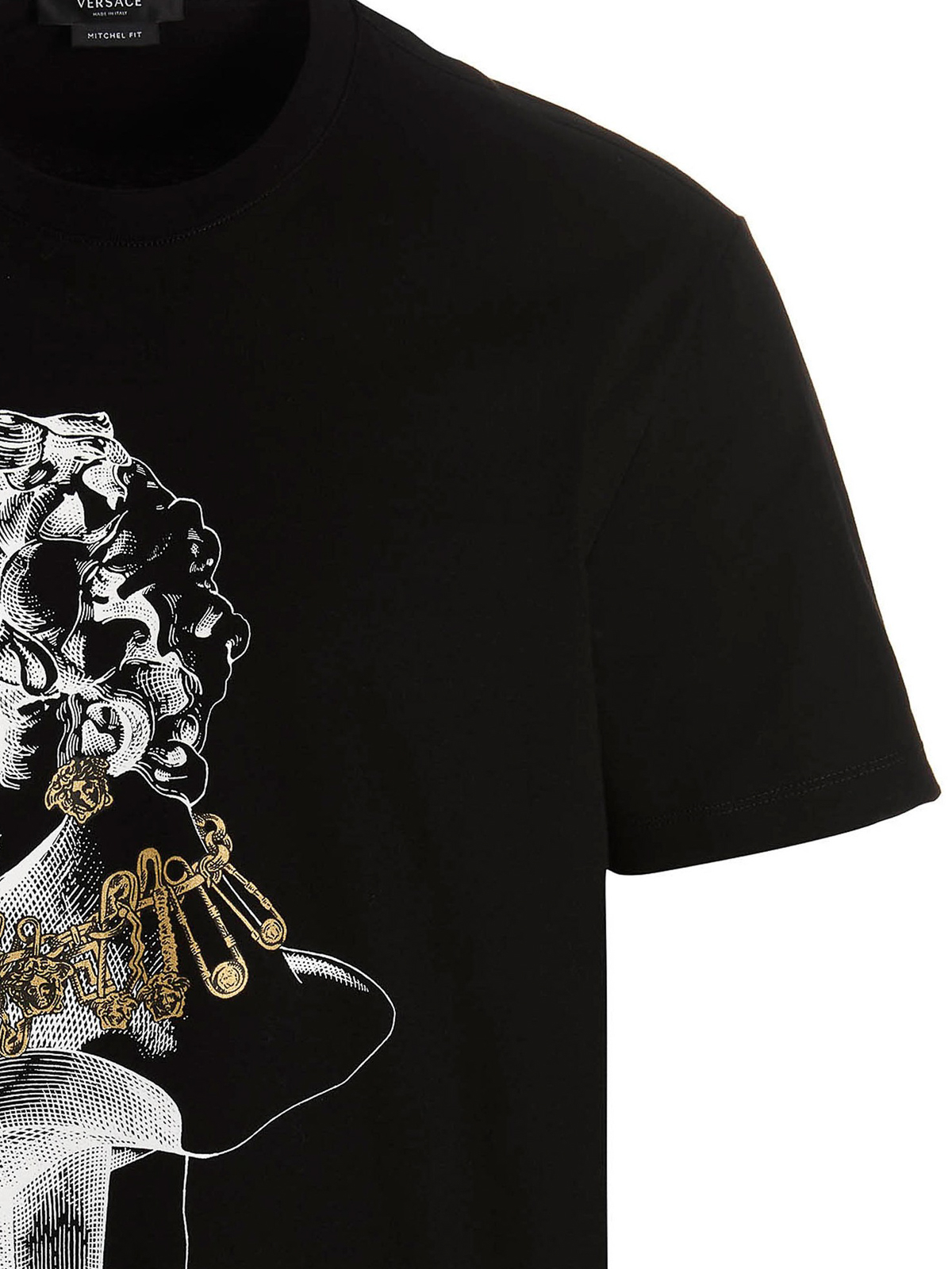 Shop Versace Camiseta - Statue In Negro