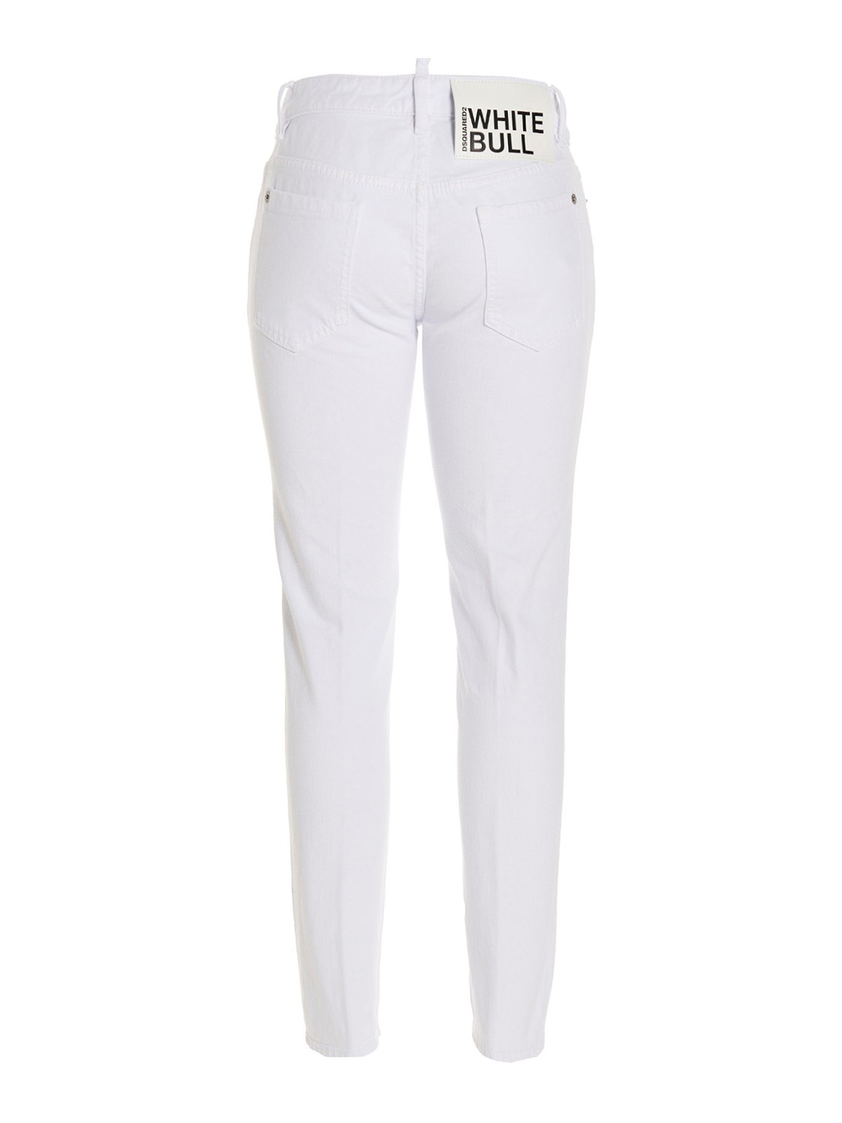 Shop Dsquared2 Denim Jeans With Button Closur In White