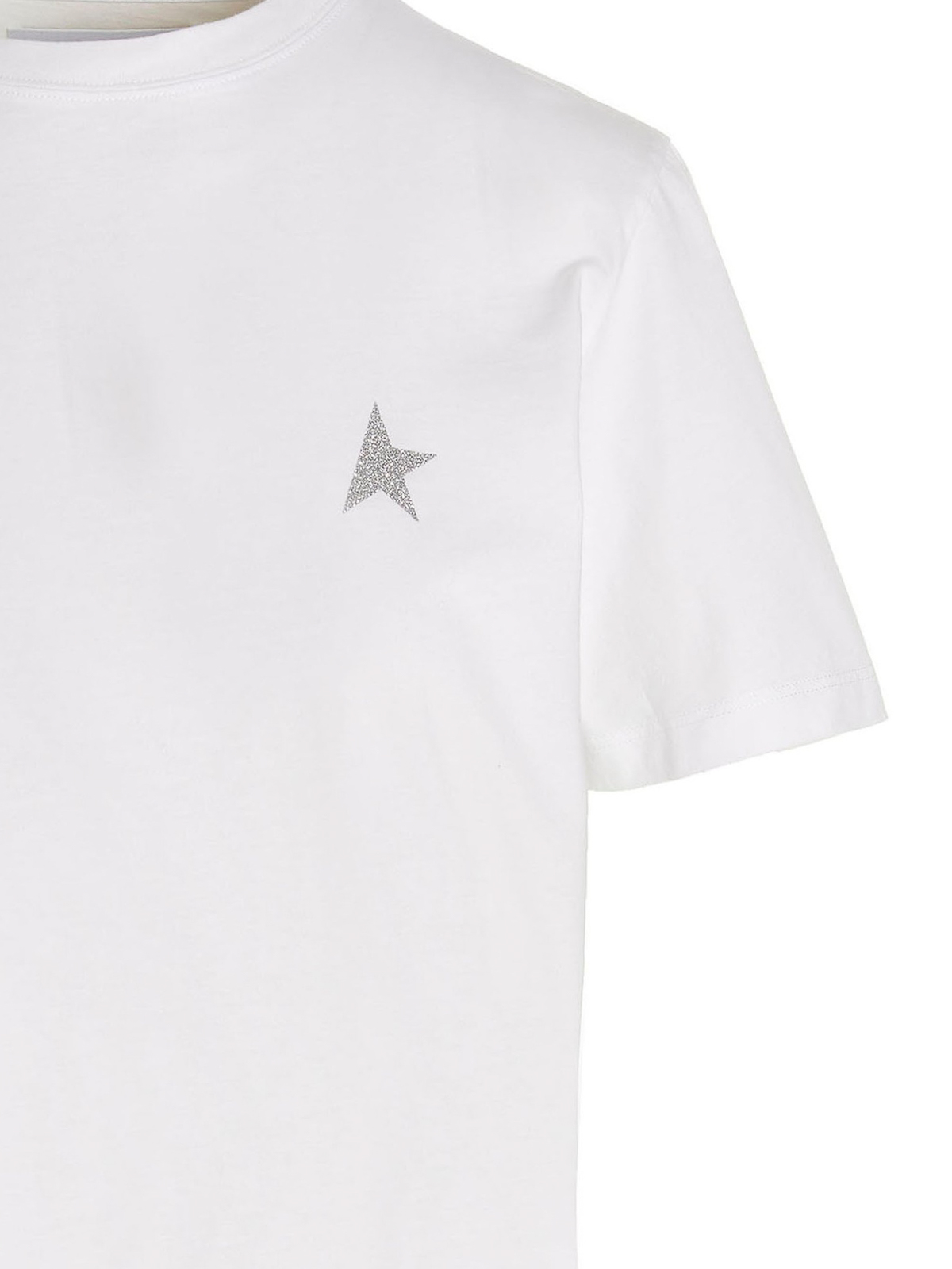 Shop Golden Goose Camiseta - Small Star In White