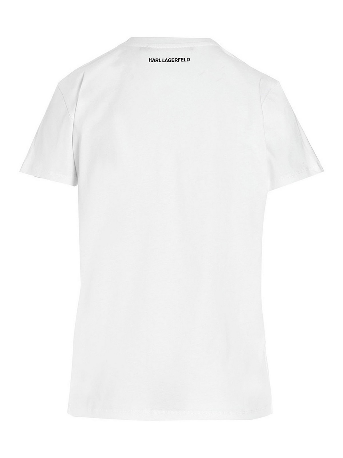 Shop Karl Lagerfeld T-shirt Ikonik 2.0 Choupette With Front Print In White