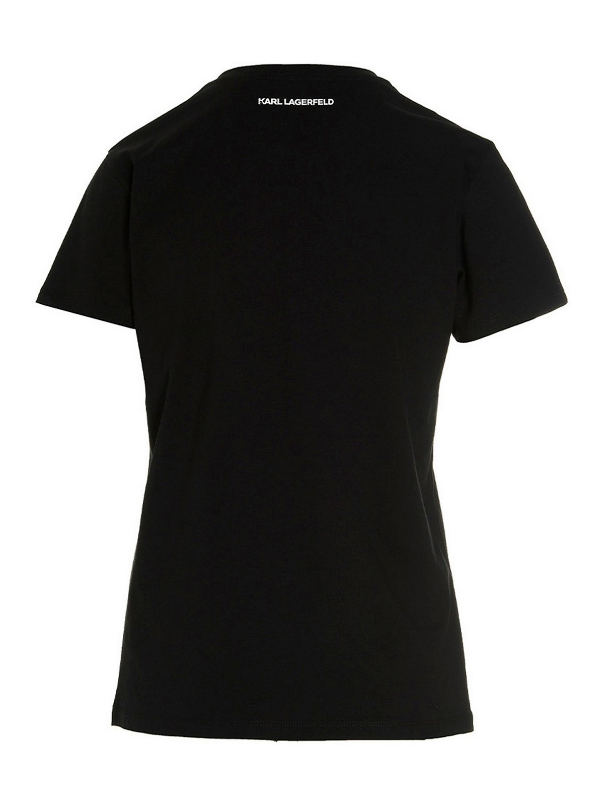 Shop Karl Lagerfeld Camiseta - Ikonik 2.0 Choupette In Black