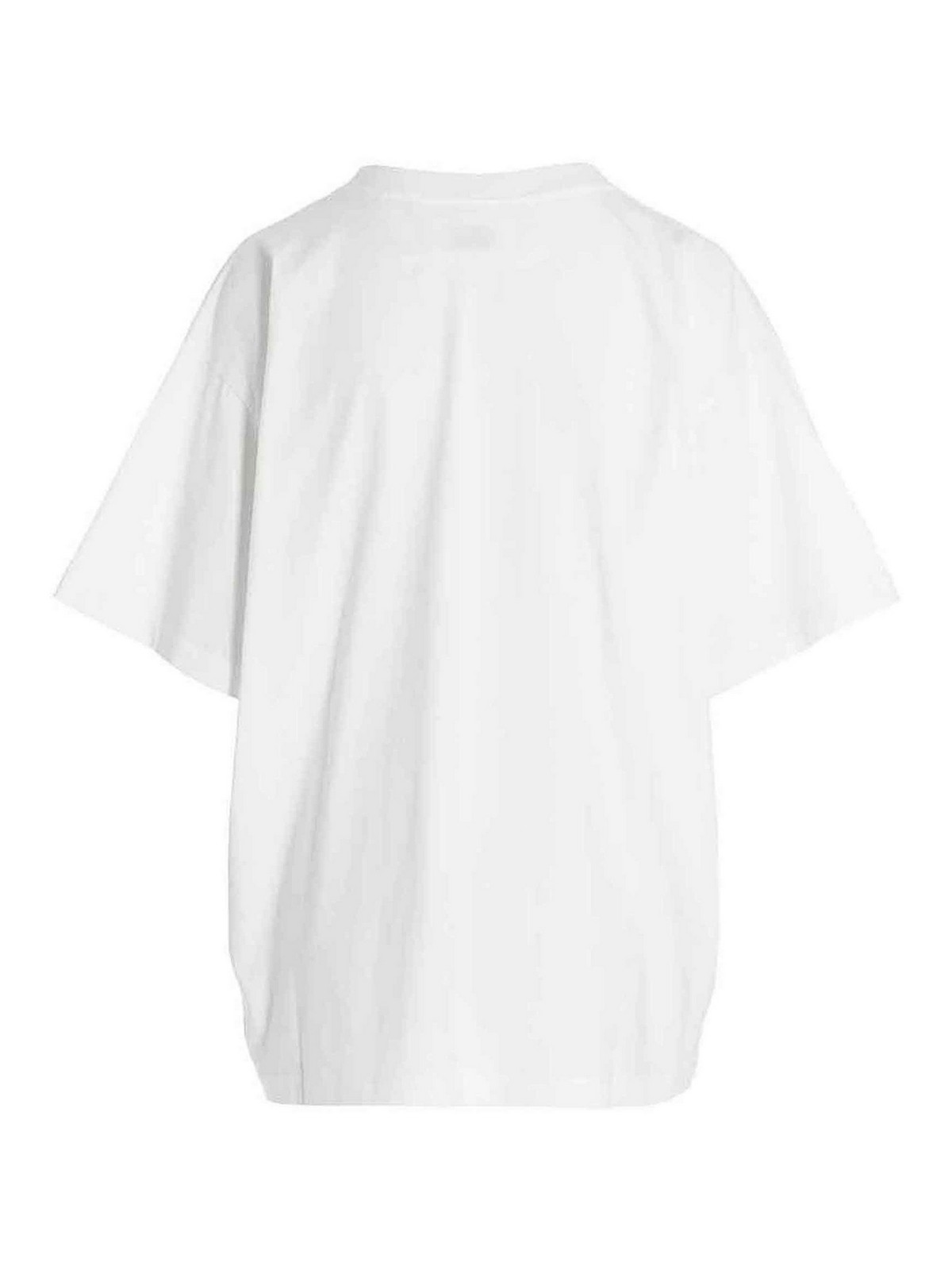 MM6 Maison Margiela Logo label T-shirt - White