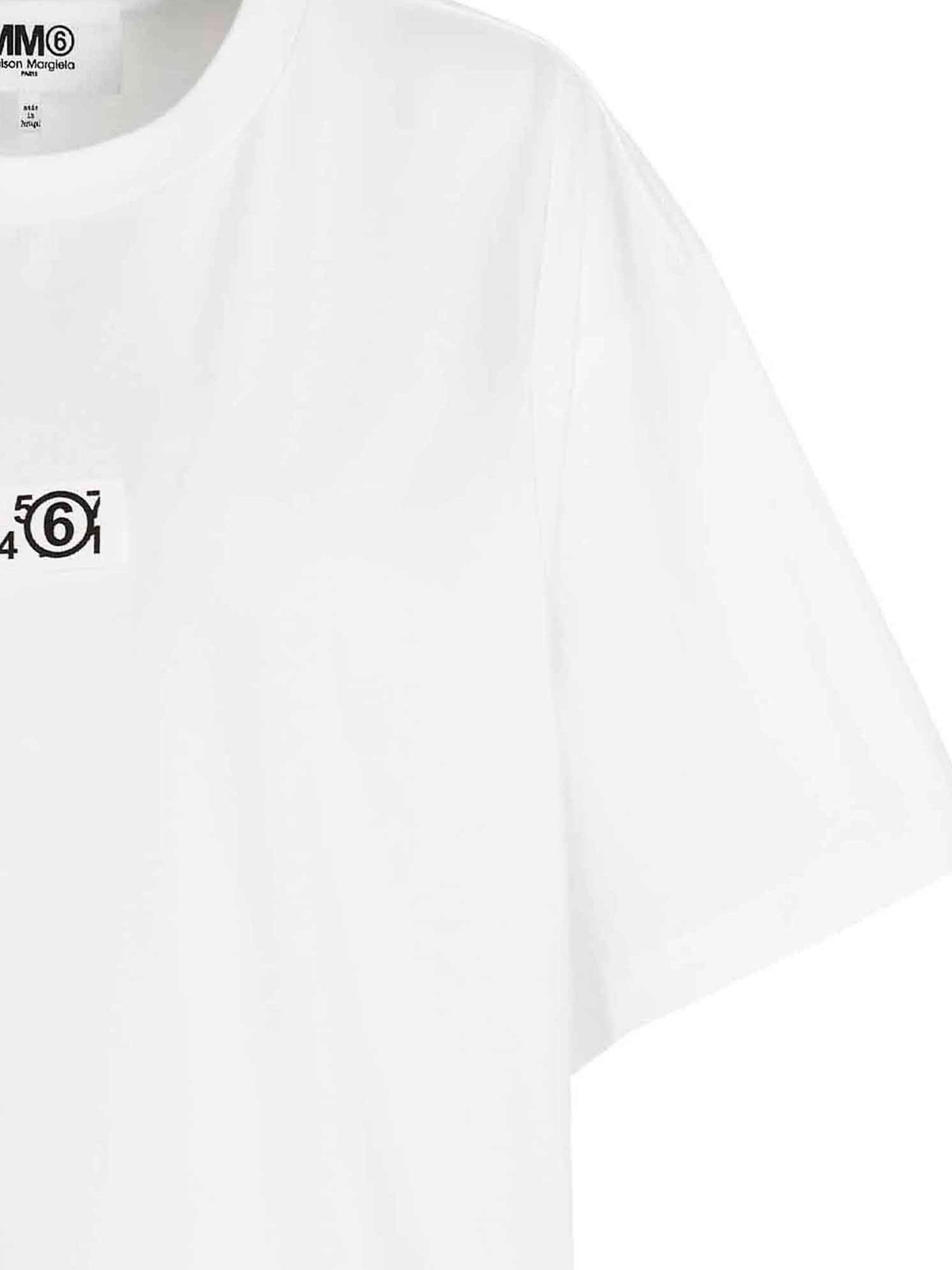 MM6 Maison Margiela Logo label T-shirt - White