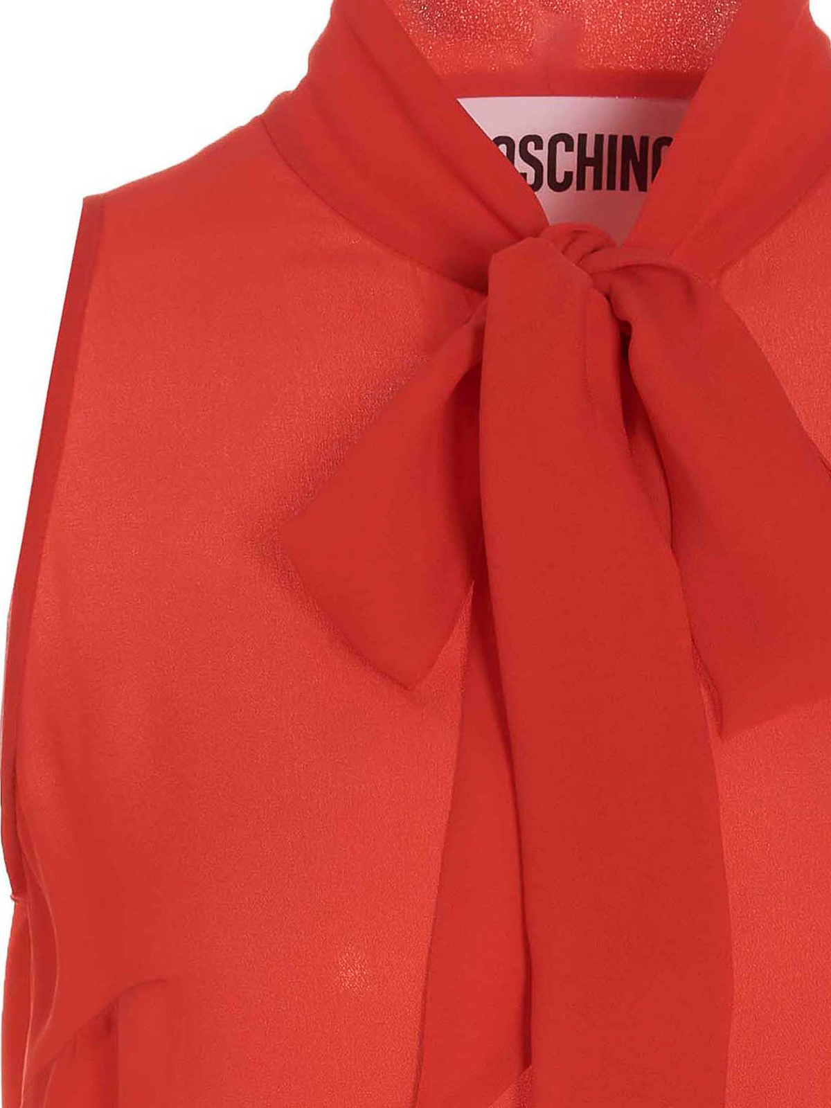 Shop Moschino Blouse With Sleeveless Style In Rojo