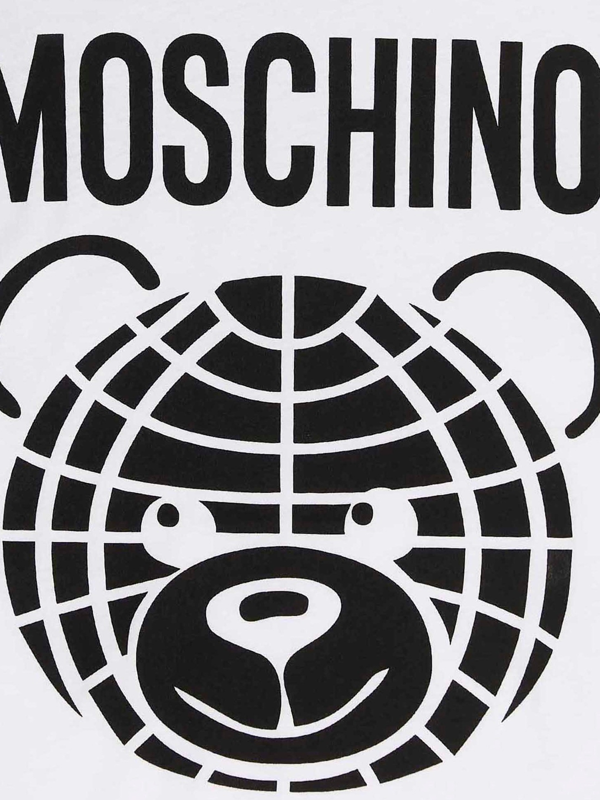 Shop Moschino Logo Print Cotton T-shirt In White