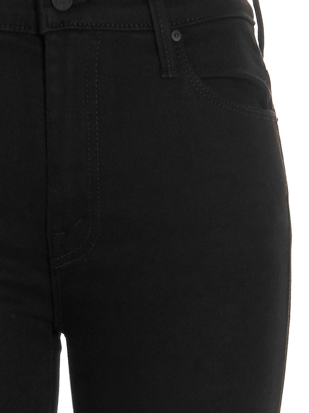 Shop Mother Flared Stretch Denim Jeans In Lavado Oscuro