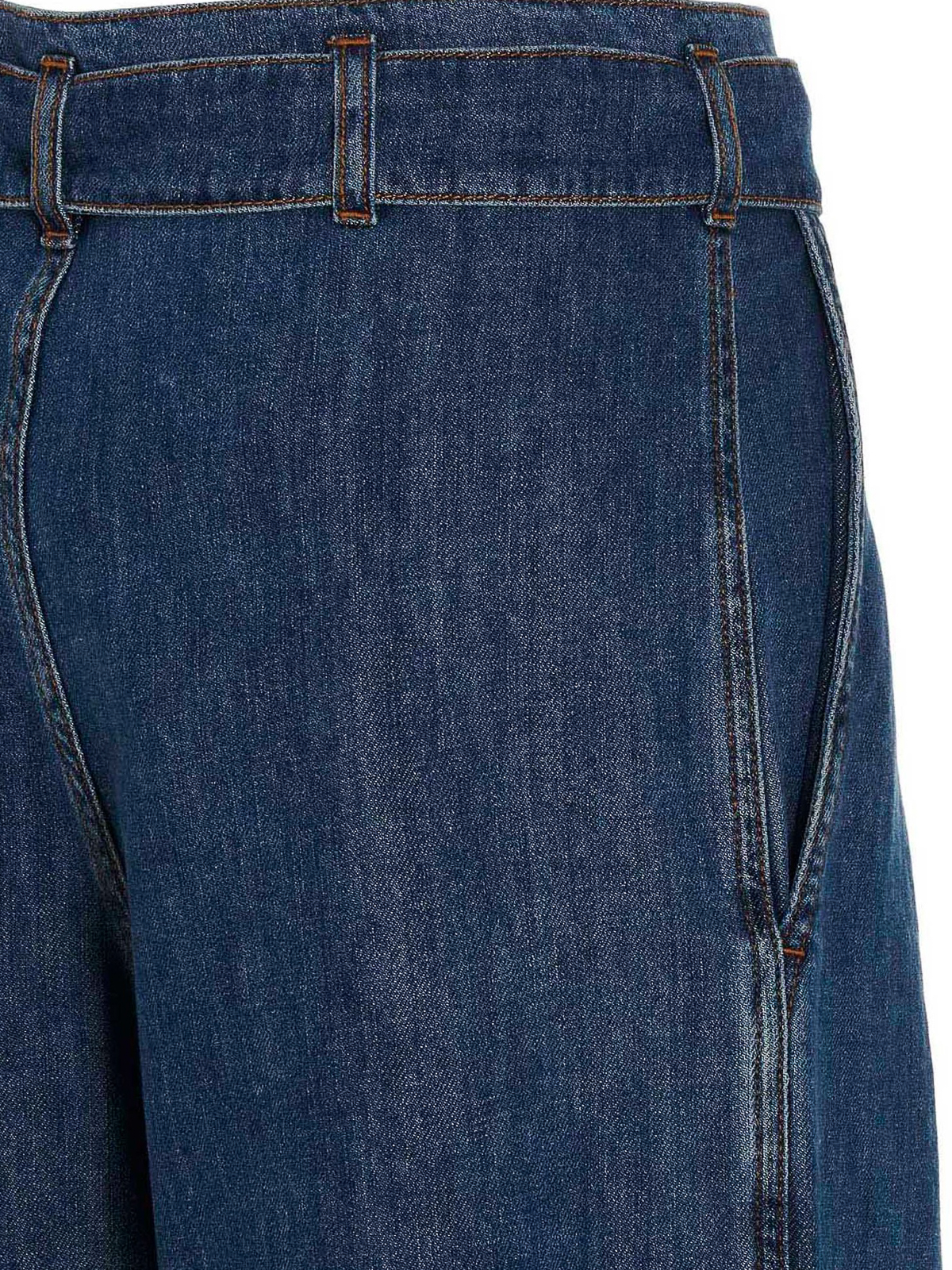 Shop Philosophy Di Lorenzo Serafini Denim Jeans With Removable Waist Belt In Blue