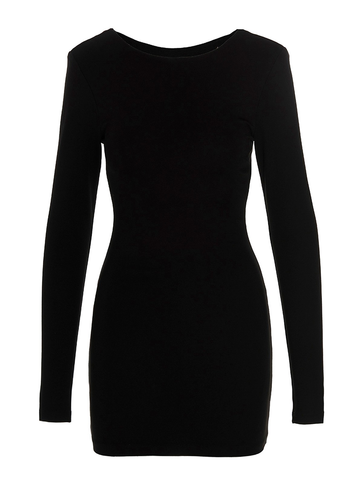 Rotate Birger Christensen Jersey Blend Dress With Metal Logo In Black