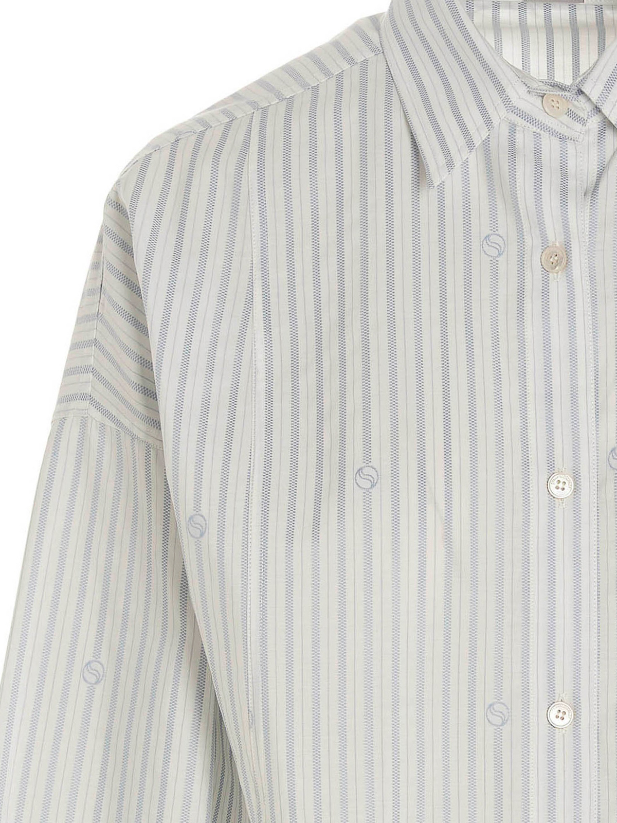 Shop Stella Mccartney Striped Cotton Shirt In Multicolour