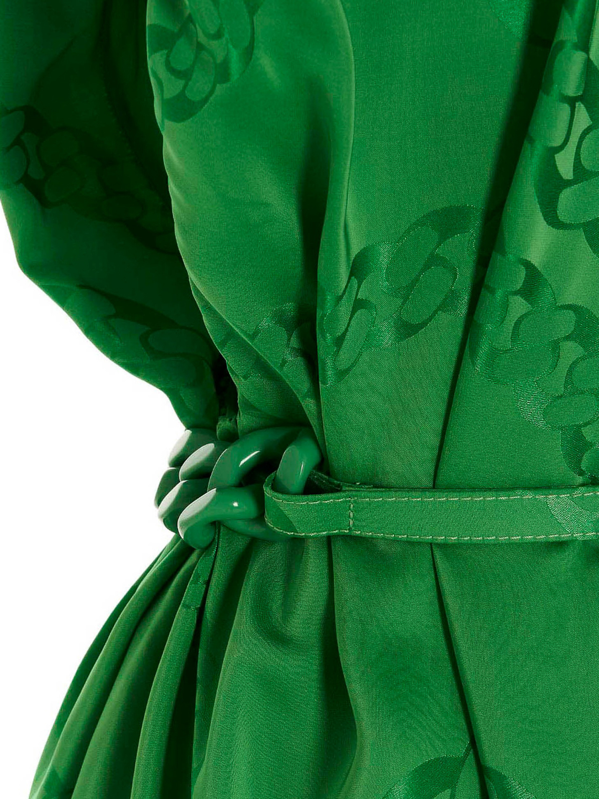 stella mccartney green silk dress Stella McCartney Women's Envers Sherbert Green Satin V-Neck Dress
