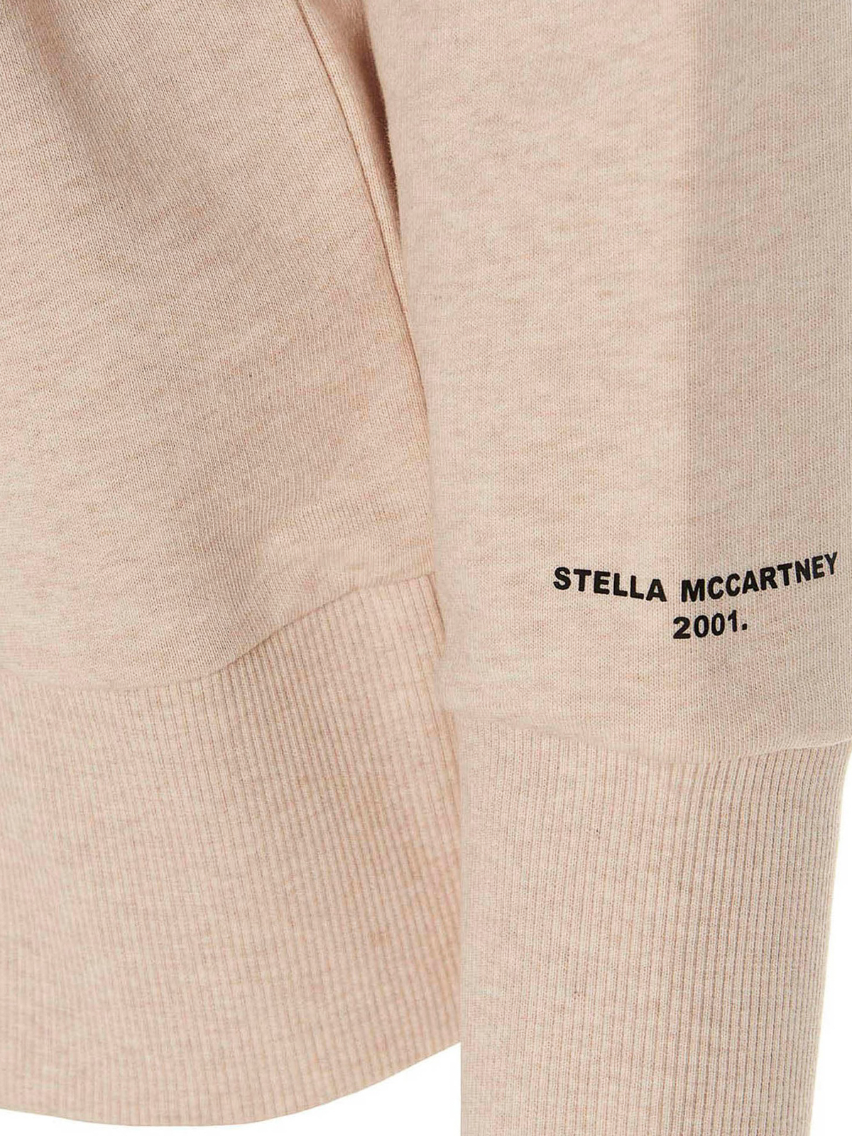 Shop Stella Mccartney Sweatshirt With Removable Chain Detail In Beige