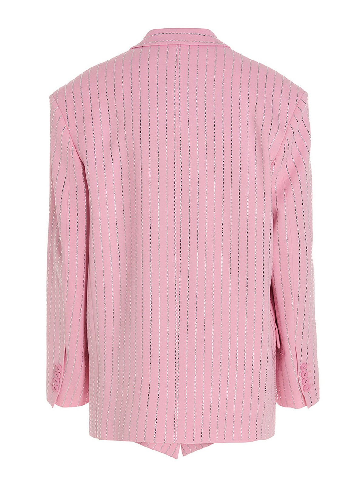 Shop Attico Glen Single Breast Style Blazer Jacket In Pink