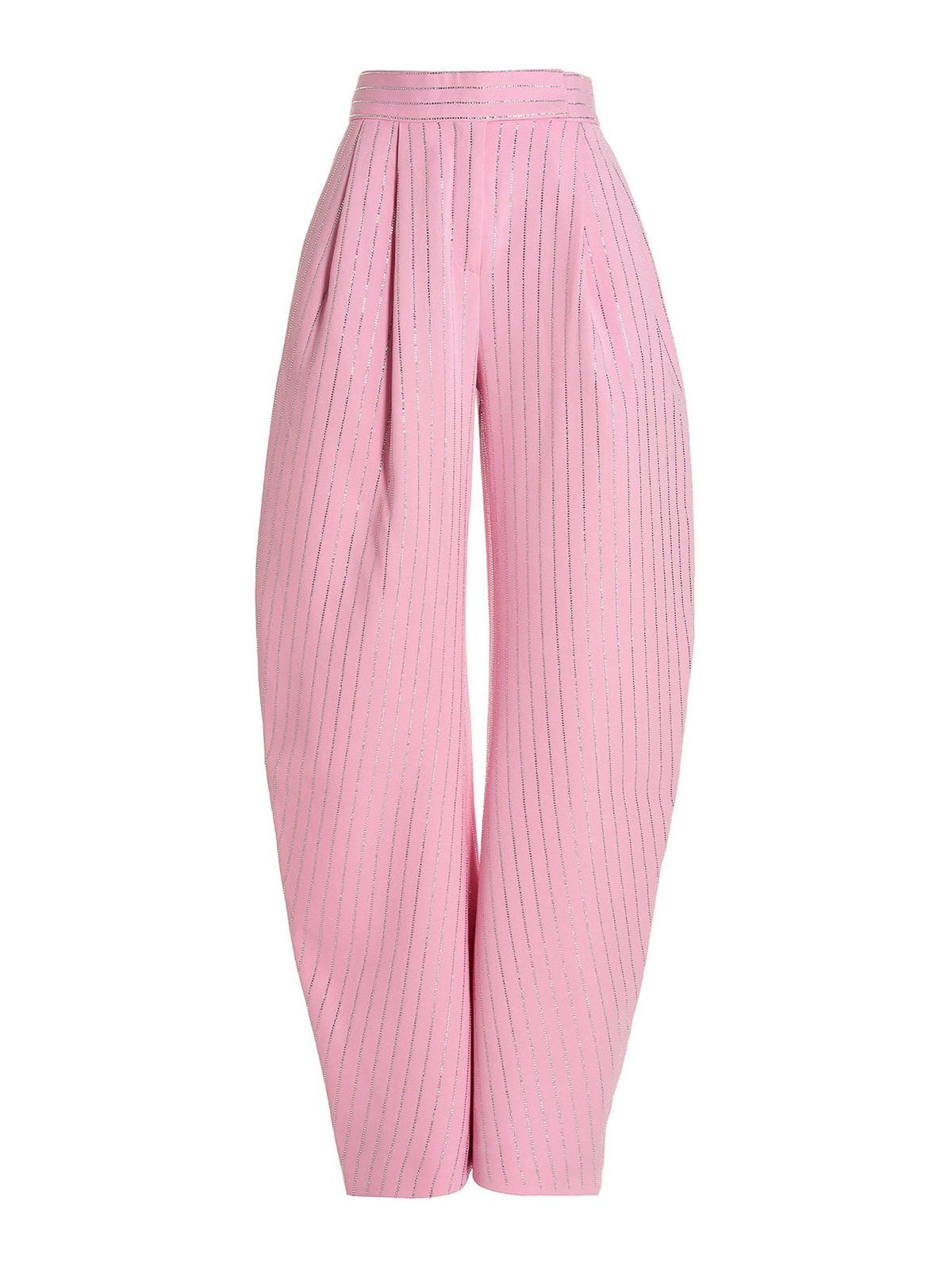 Attico Synthetic Fibers Trousers In Pink