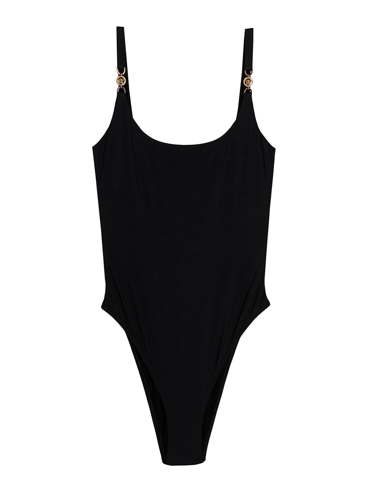 Versace Medusa One-piece Swimsuit Metal Detail In Black