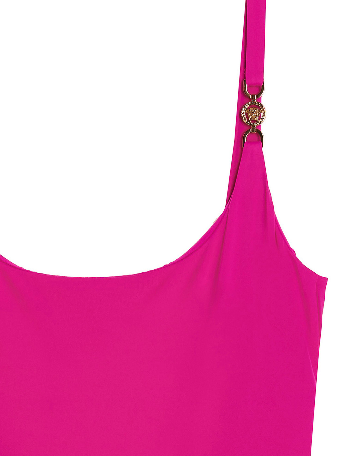 Shop Versace Medusa One-piece Swimsuit Metal Detail In Pink