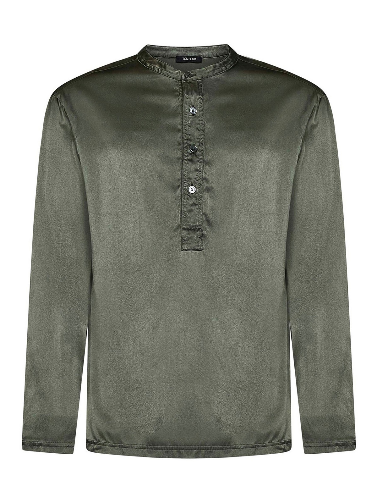 Shop Tom Ford Henley Polo In Green