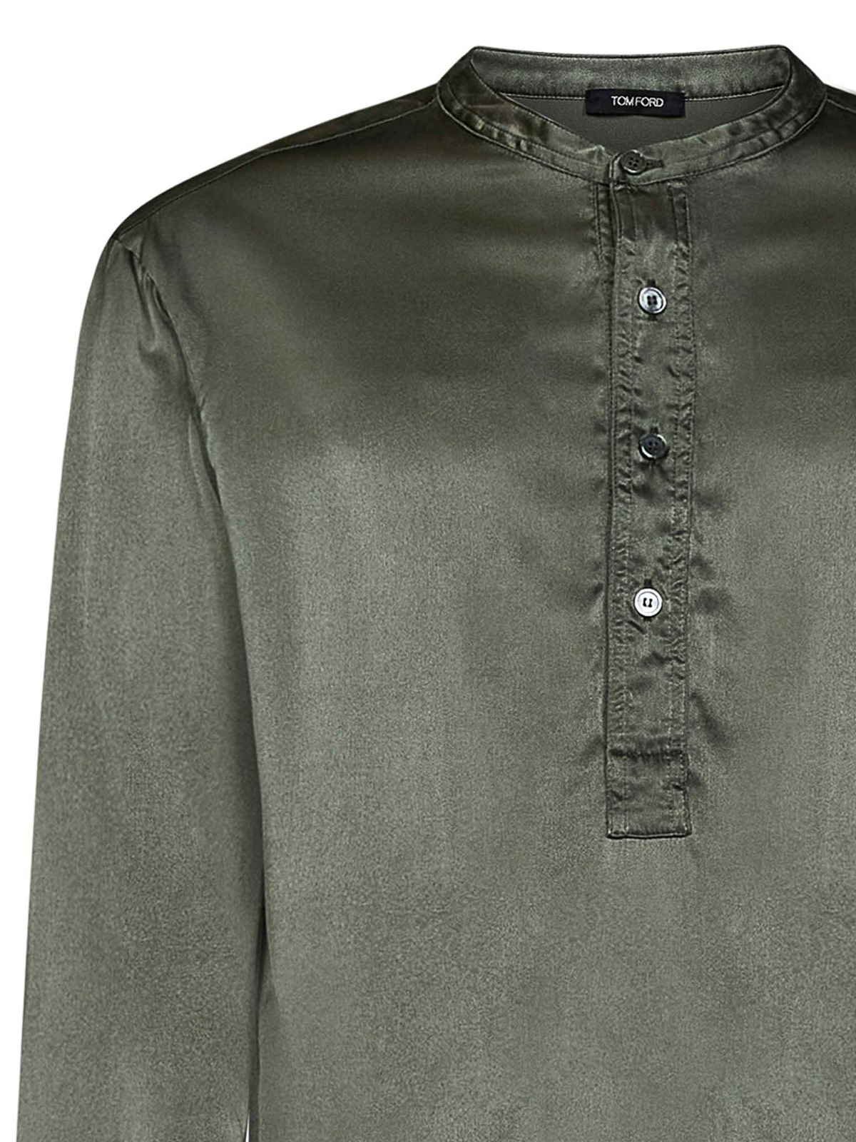Shop Tom Ford Henley Polo In Green