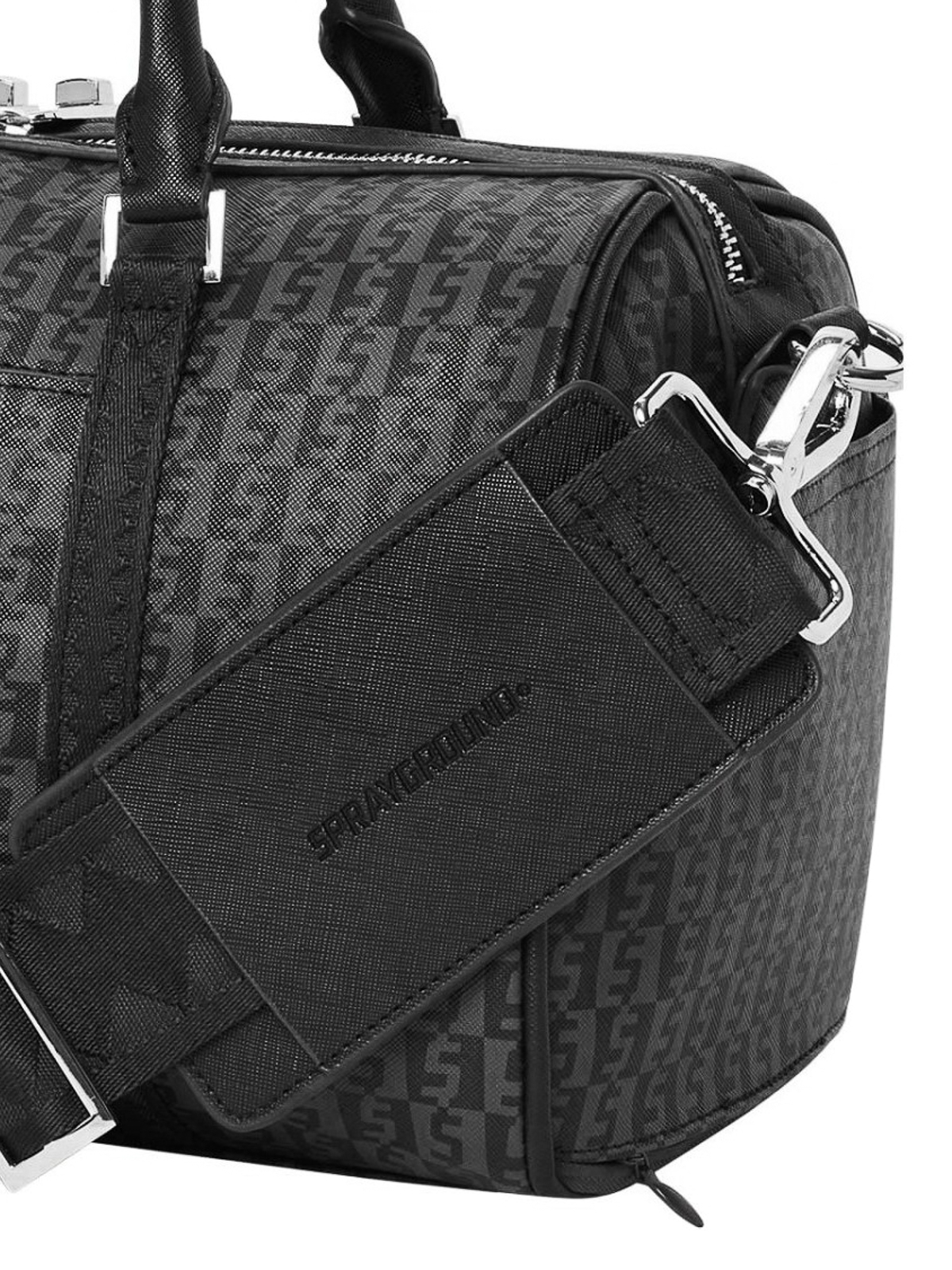 Sprayground Money Checkered Messenger Bag in Black