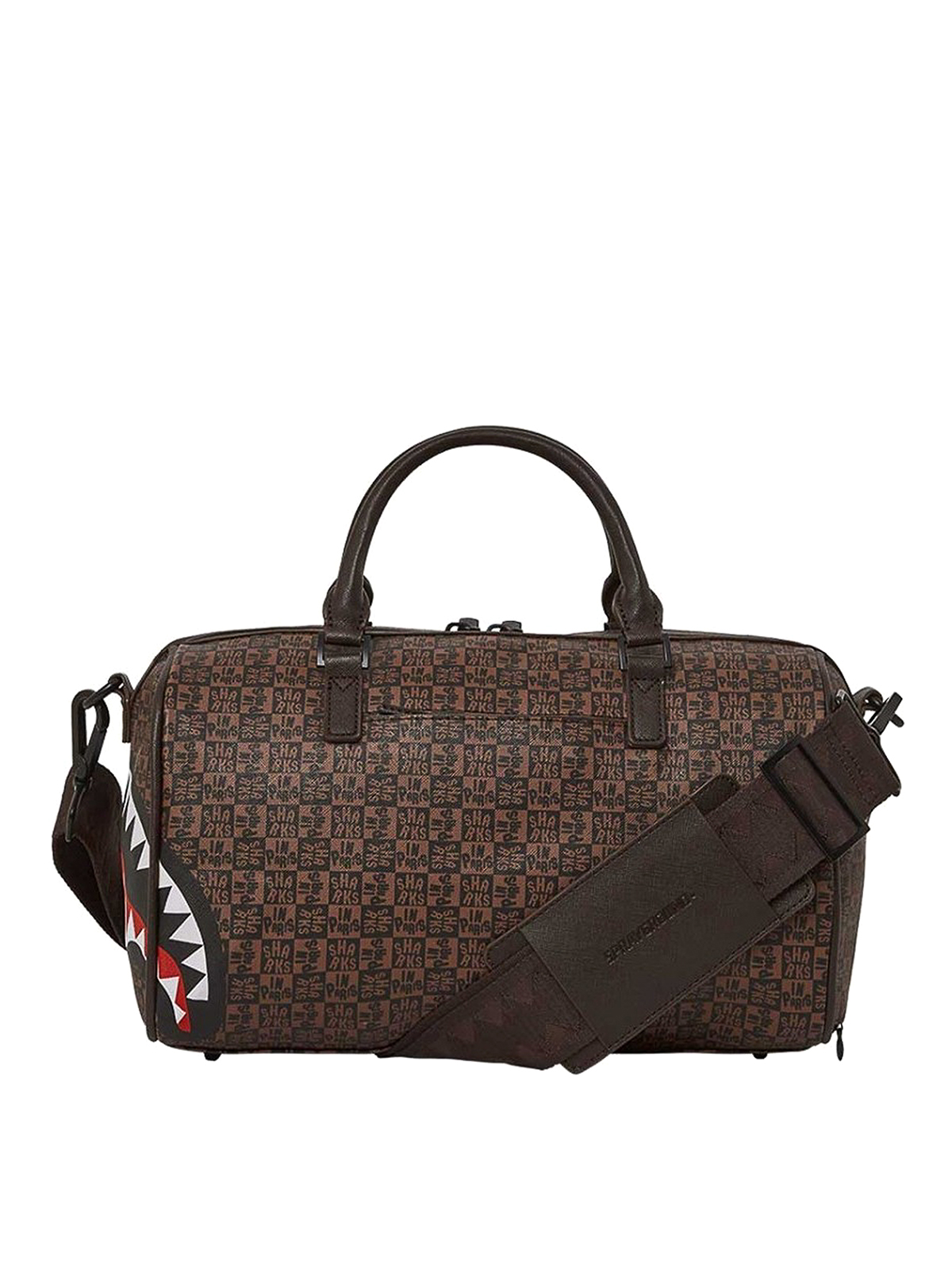 Sprayground Sharks In Paris Check Backpack in Brown for Men