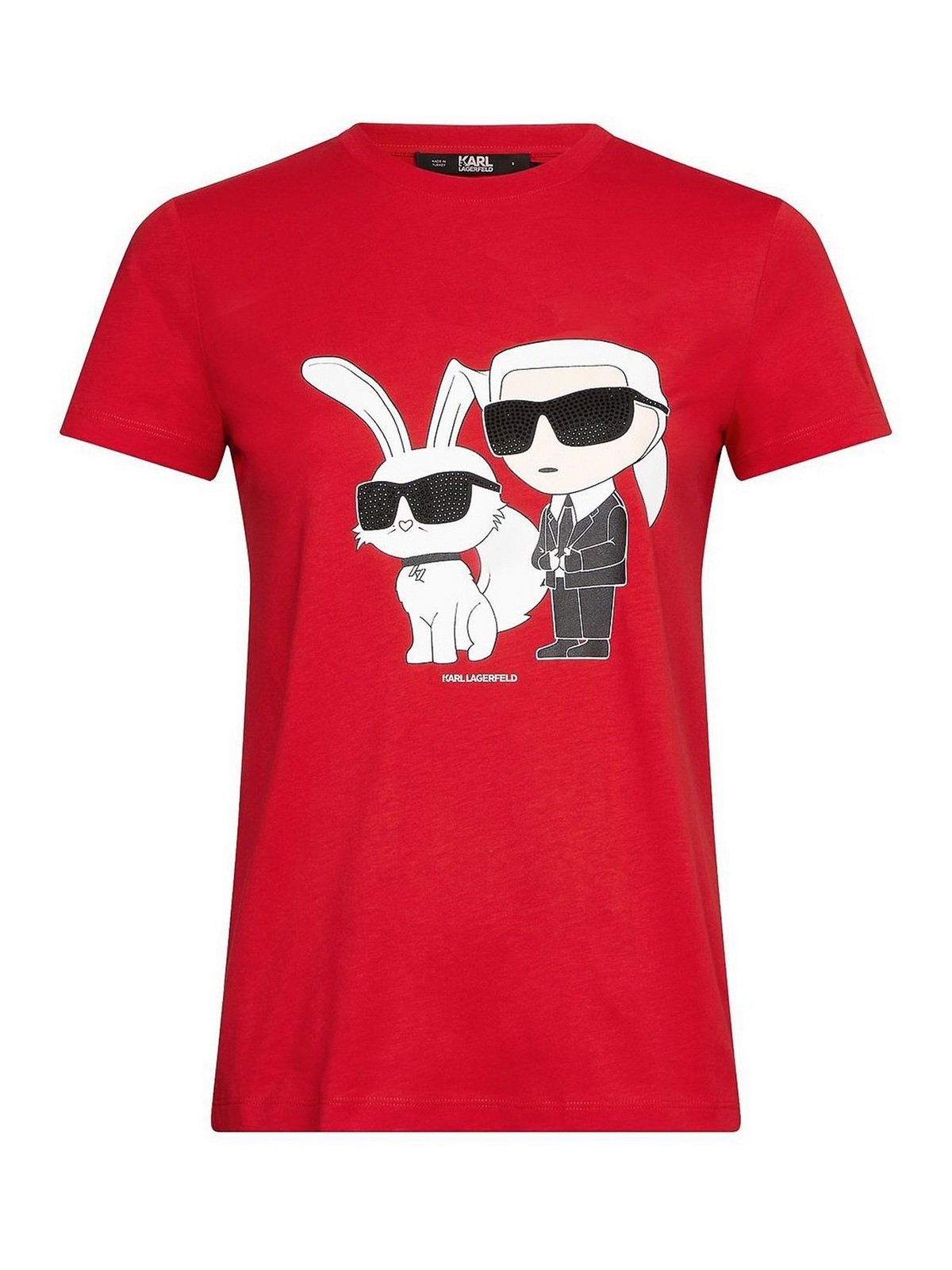 Karl Lagerfeld Karl & Choupette T-shirt In Red