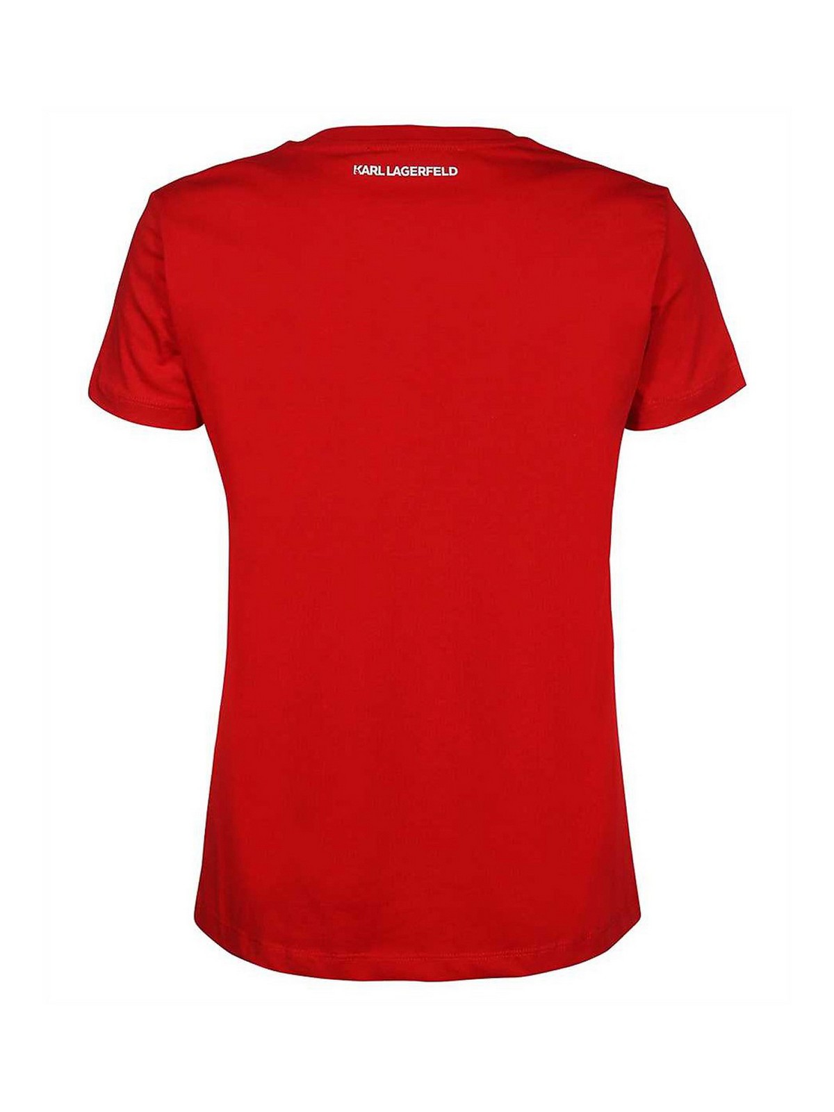 Shop Karl Lagerfeld Camiseta - Karl & Choupette In Red